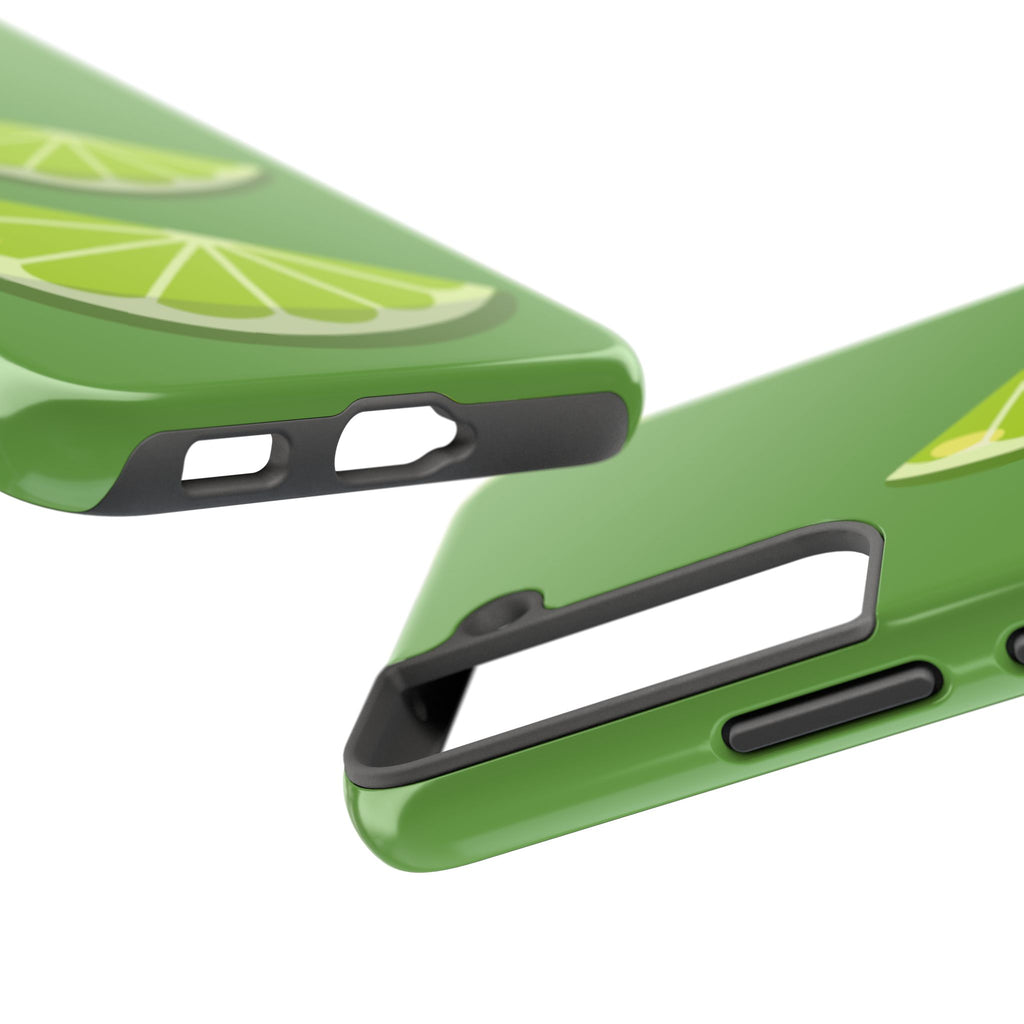 Lime Slice Tough Phone Case — Bright Green Citrus Protective Cover