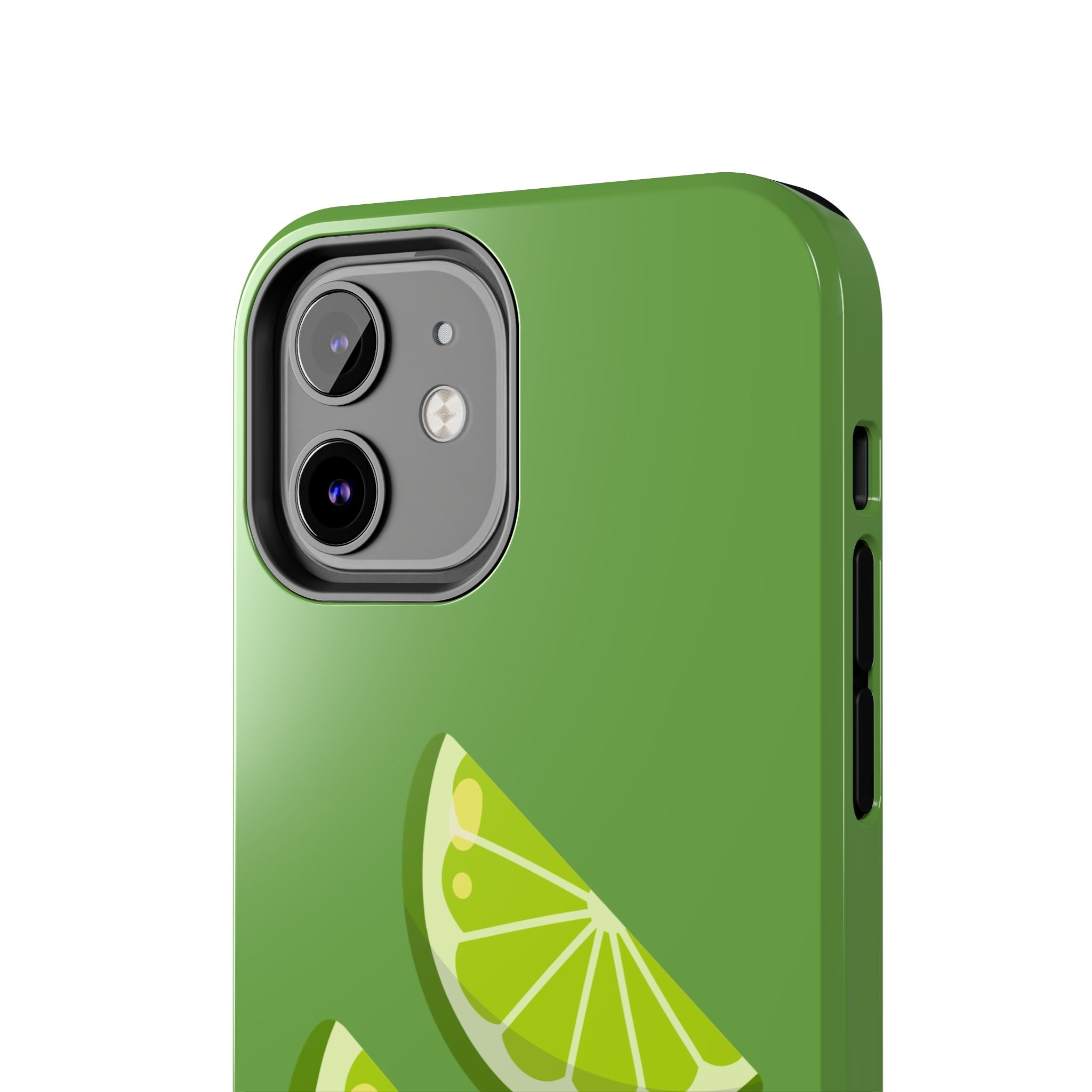 Lime Slice Tough Phone Case — Bright Green Citrus Protective Cover