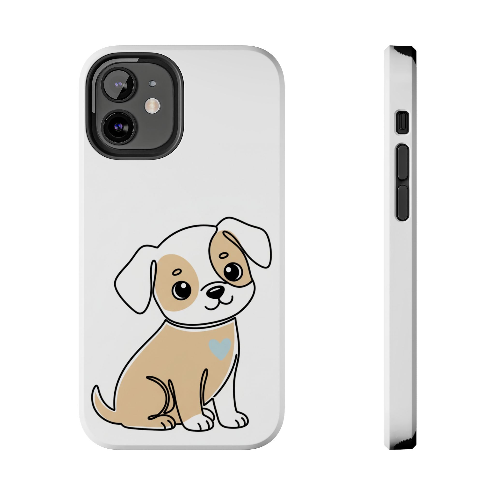 Cute Puppy Tough Phone Case – Cartoon Dog Protective Phone Cover