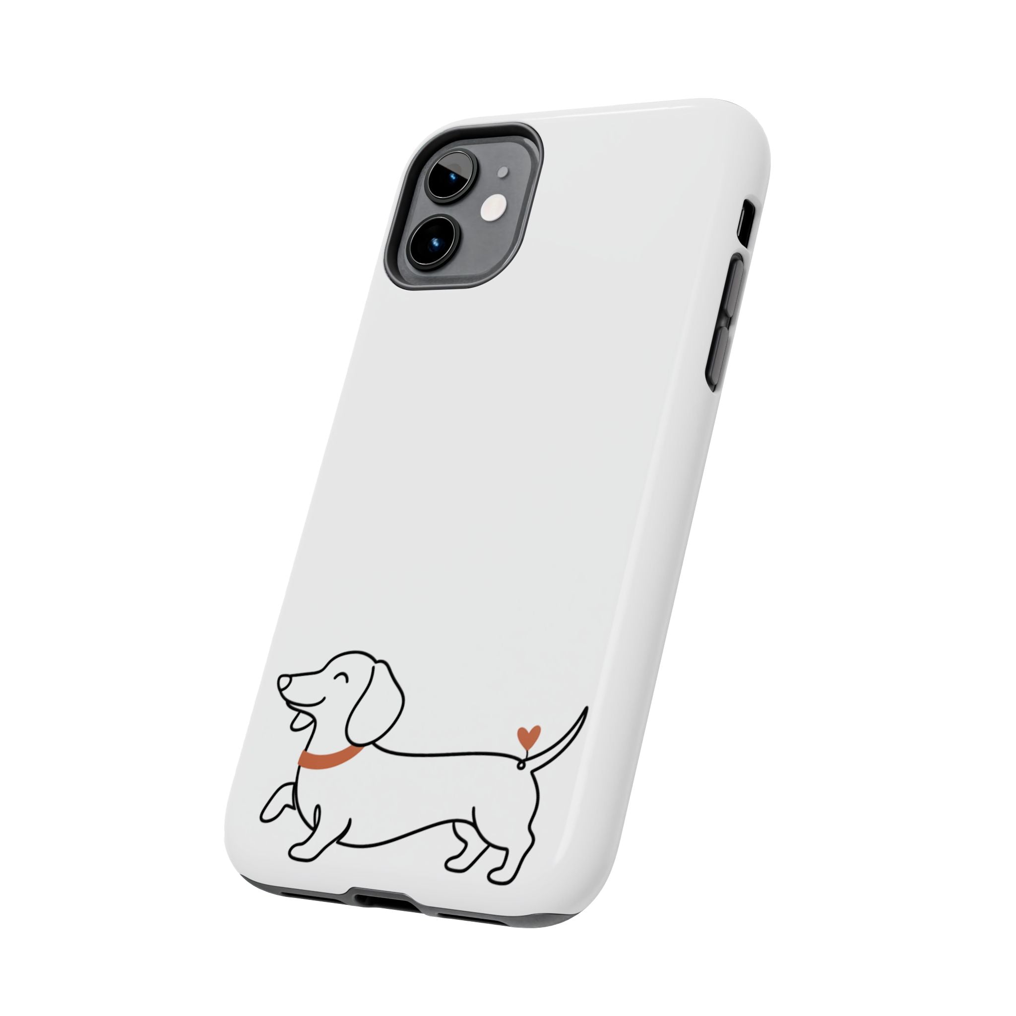 Dachshund Heart Tough Phone Case – Cute Wiener Dog Protective Phone Cover