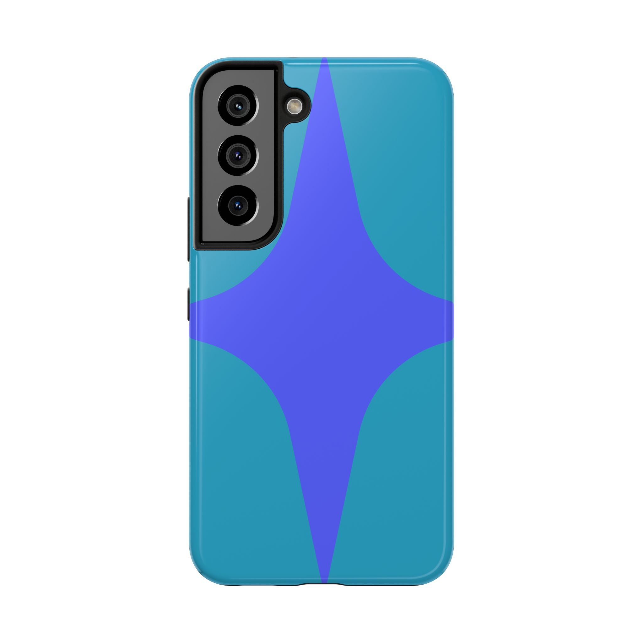Teal & Indigo Starburst Tough Phone Case — Durable Protective Phone Case