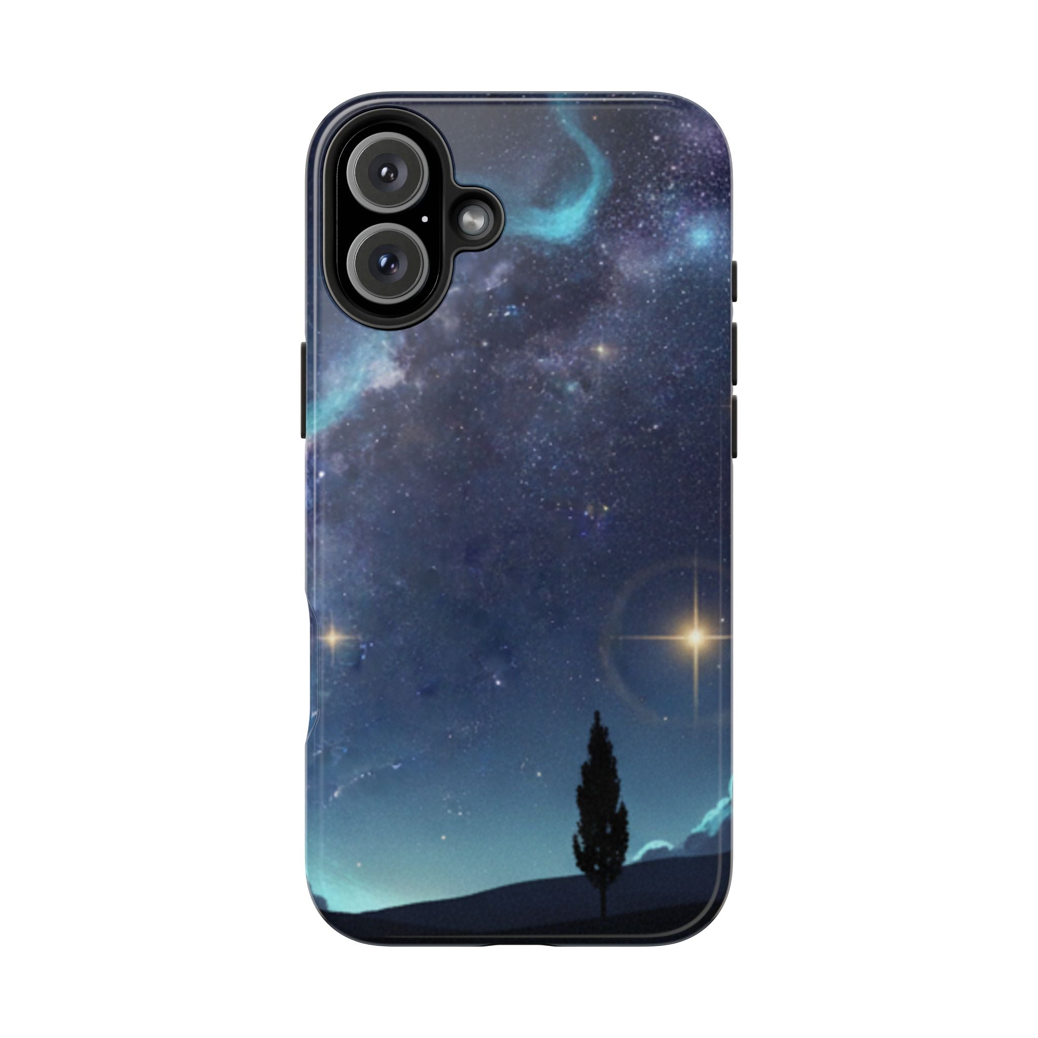 Galaxy Night Sky Tough Phone Case — Starry Landscape Protective Phone Cover