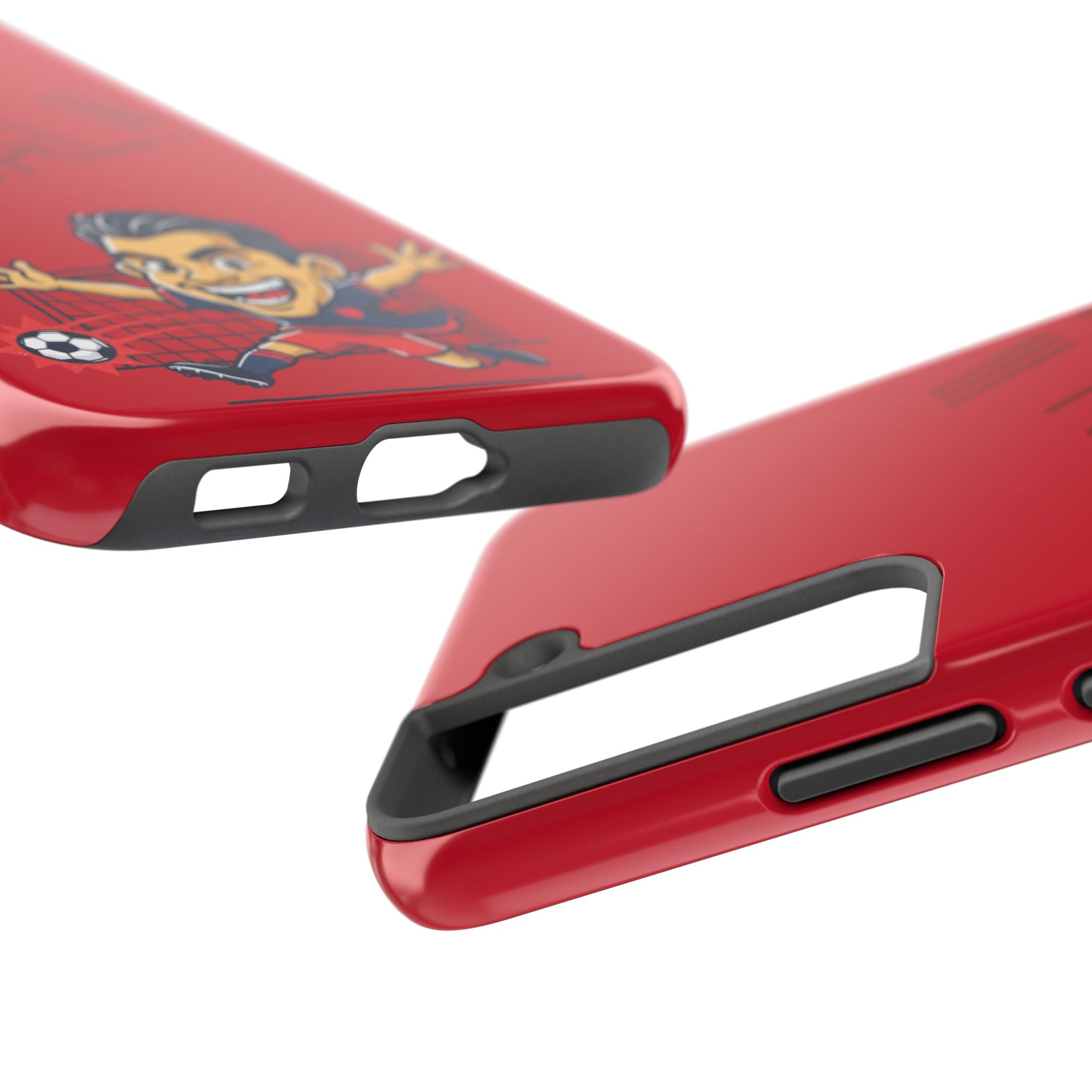 Phone Case — 'GOAL!!!' Cartoon Soccer Player Tough Protective Case