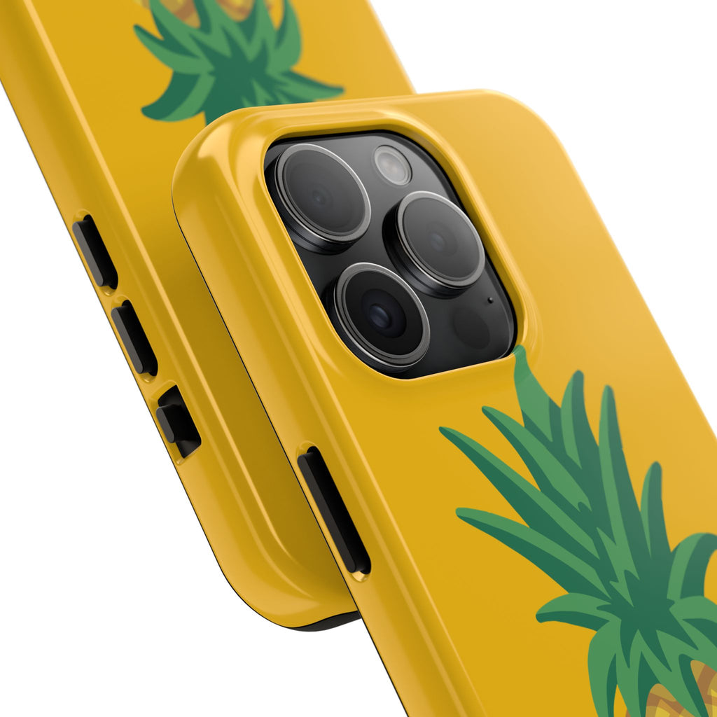 Pineapple Tough Phone Case — Bright Yellow Protective Phone Cover