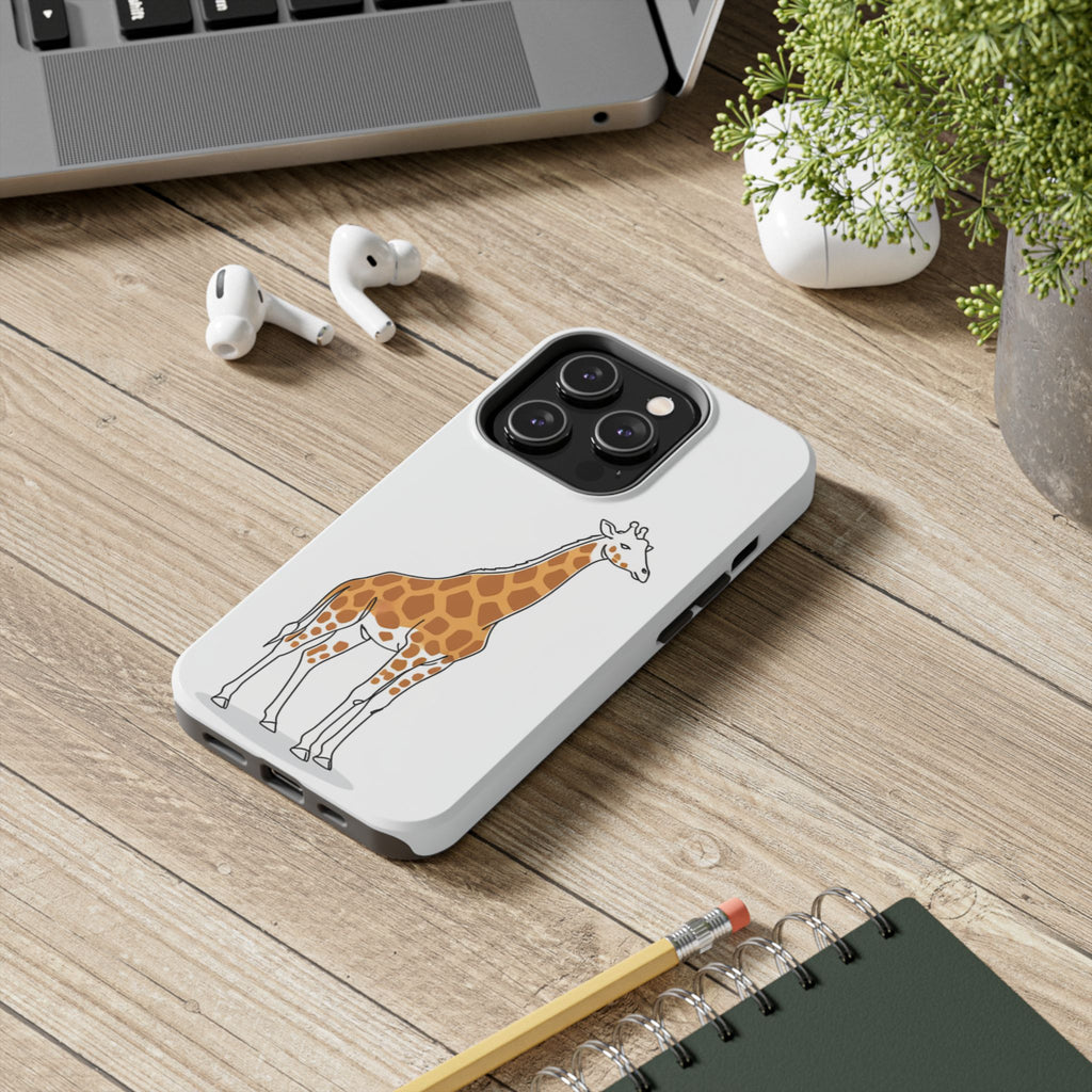 Giraffe Tough Phone Case — Cute Safari Animal Protective Cover