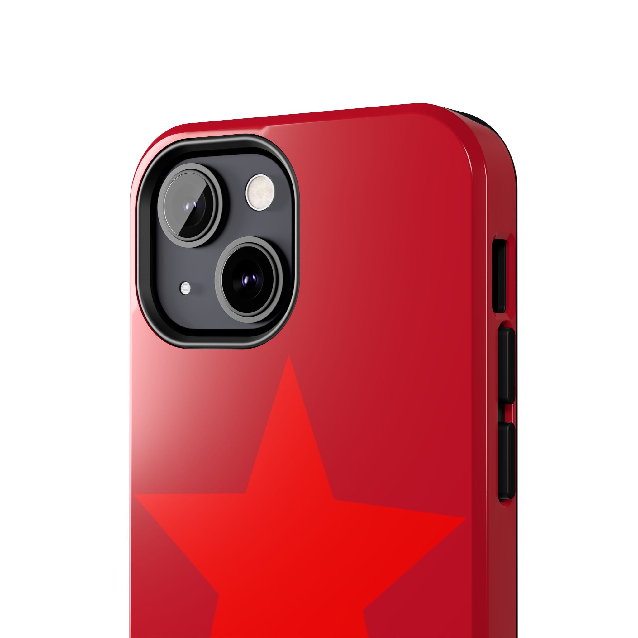 Red Star Tough Phone Case — Dual-Star Protective iPhone Cover