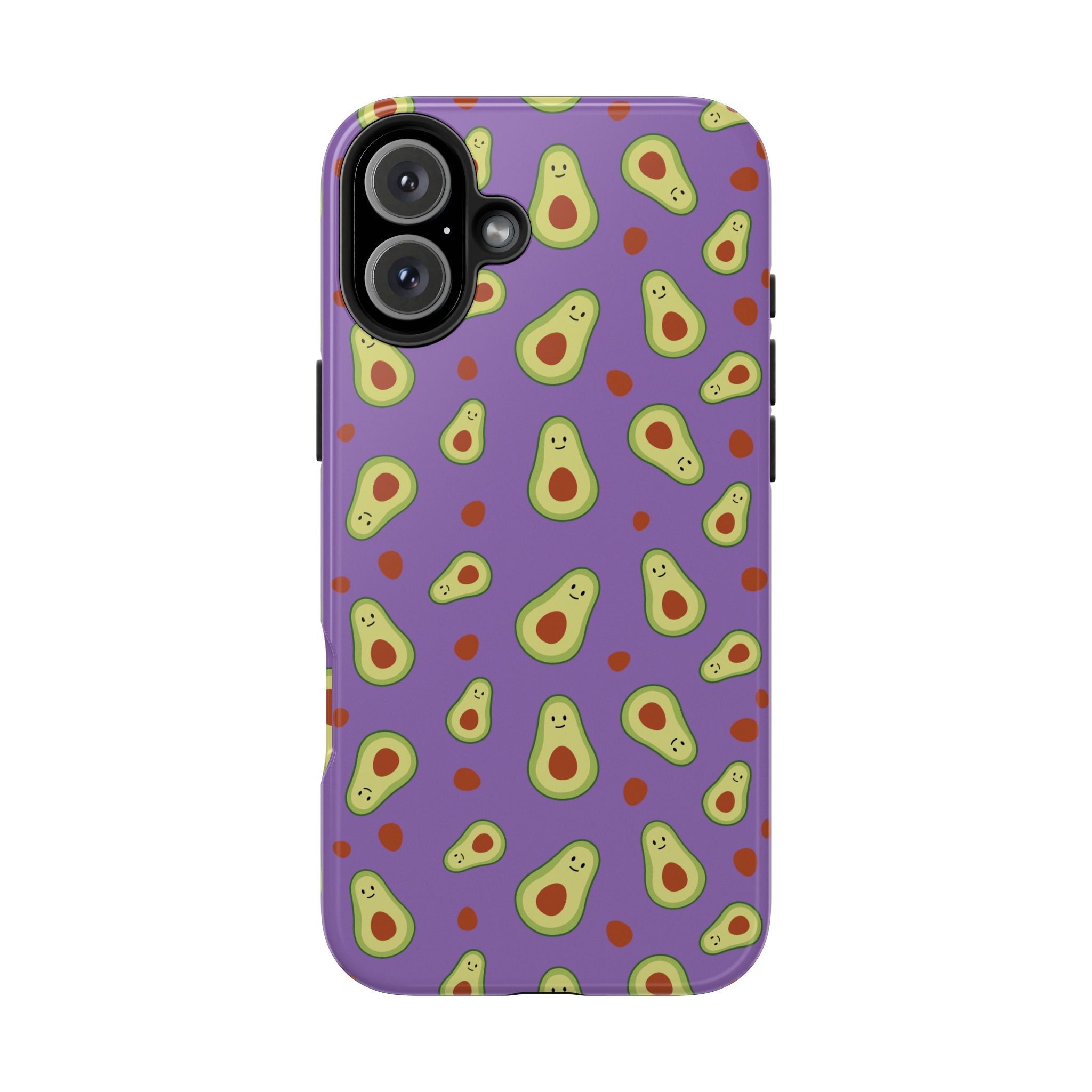 Avocado Pattern Tough Phone Case — Cute Purple Avocado Phone Cover