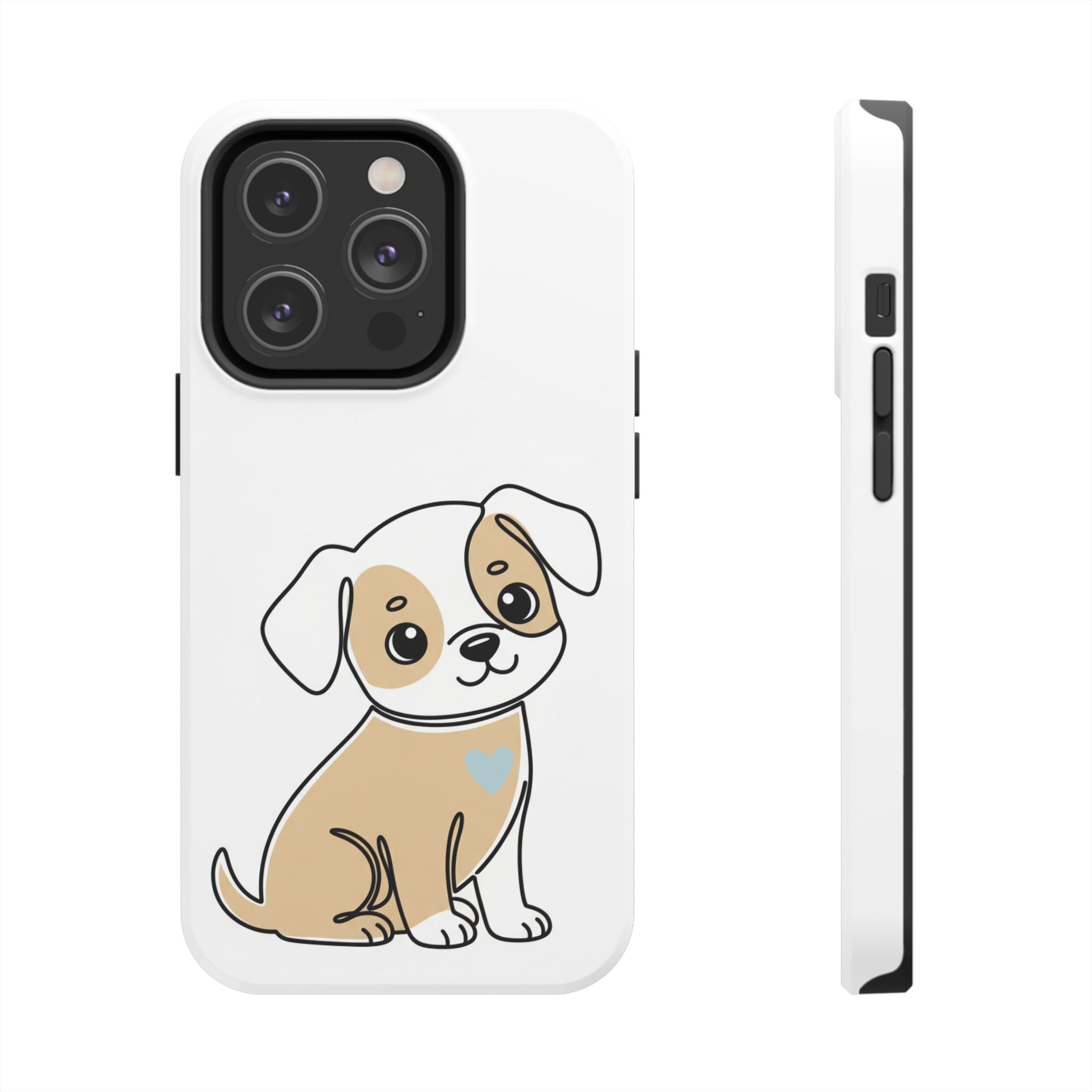 Cute Puppy Tough Phone Case – Cartoon Dog Protective Phone Cover