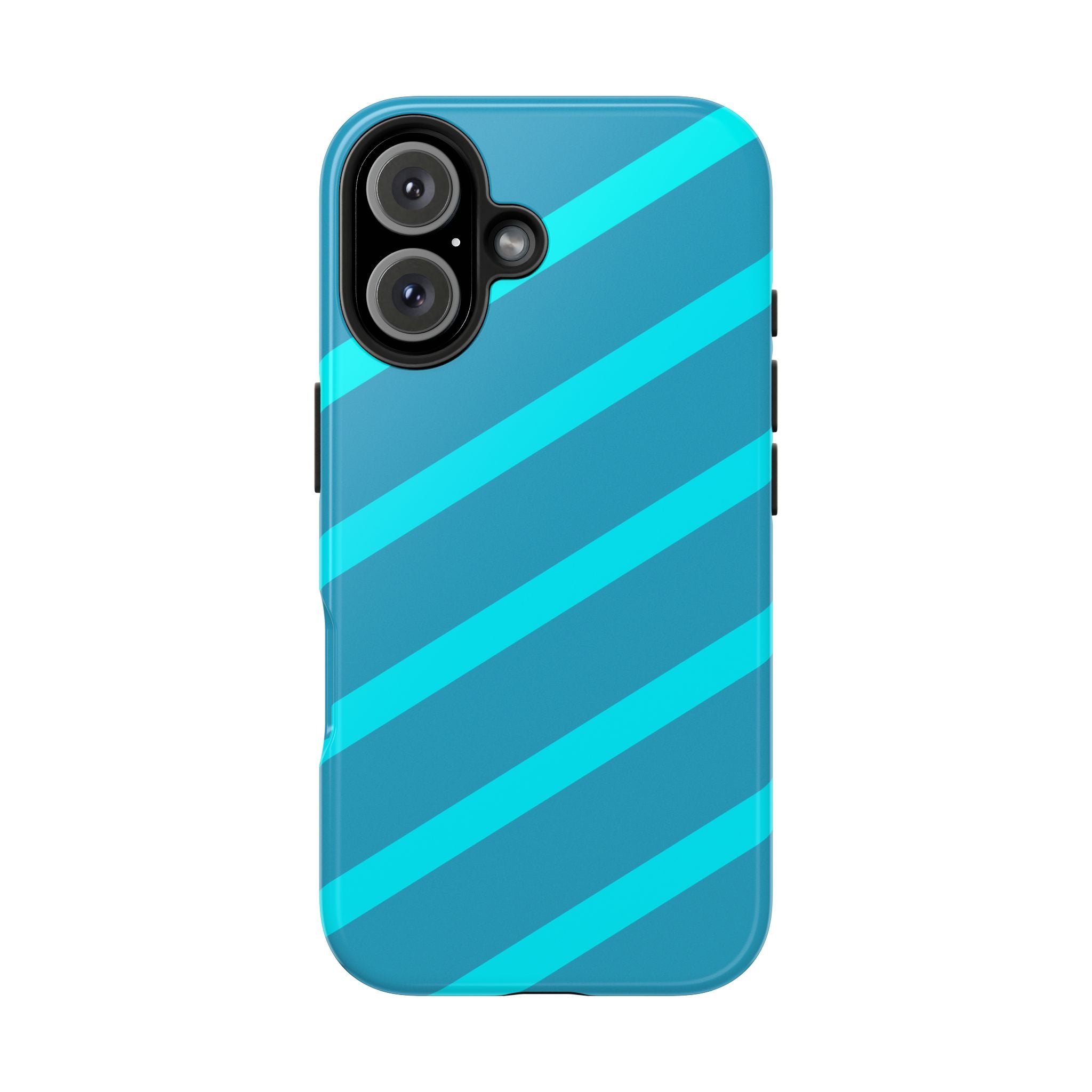 Tough Phone Case — Blue Diagonal Stripe Shockproof Cover
