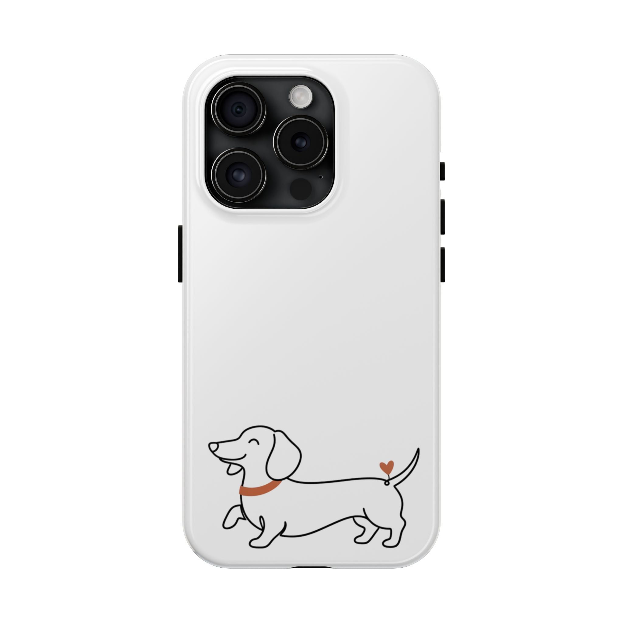 Dachshund Heart Tough Phone Case – Cute Wiener Dog Protective Phone Cover