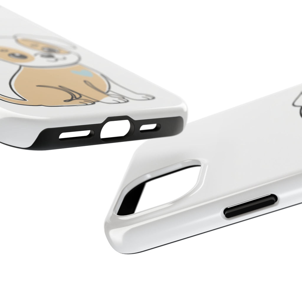 Cute Puppy Tough Phone Case – Cartoon Dog Protective Phone Cover