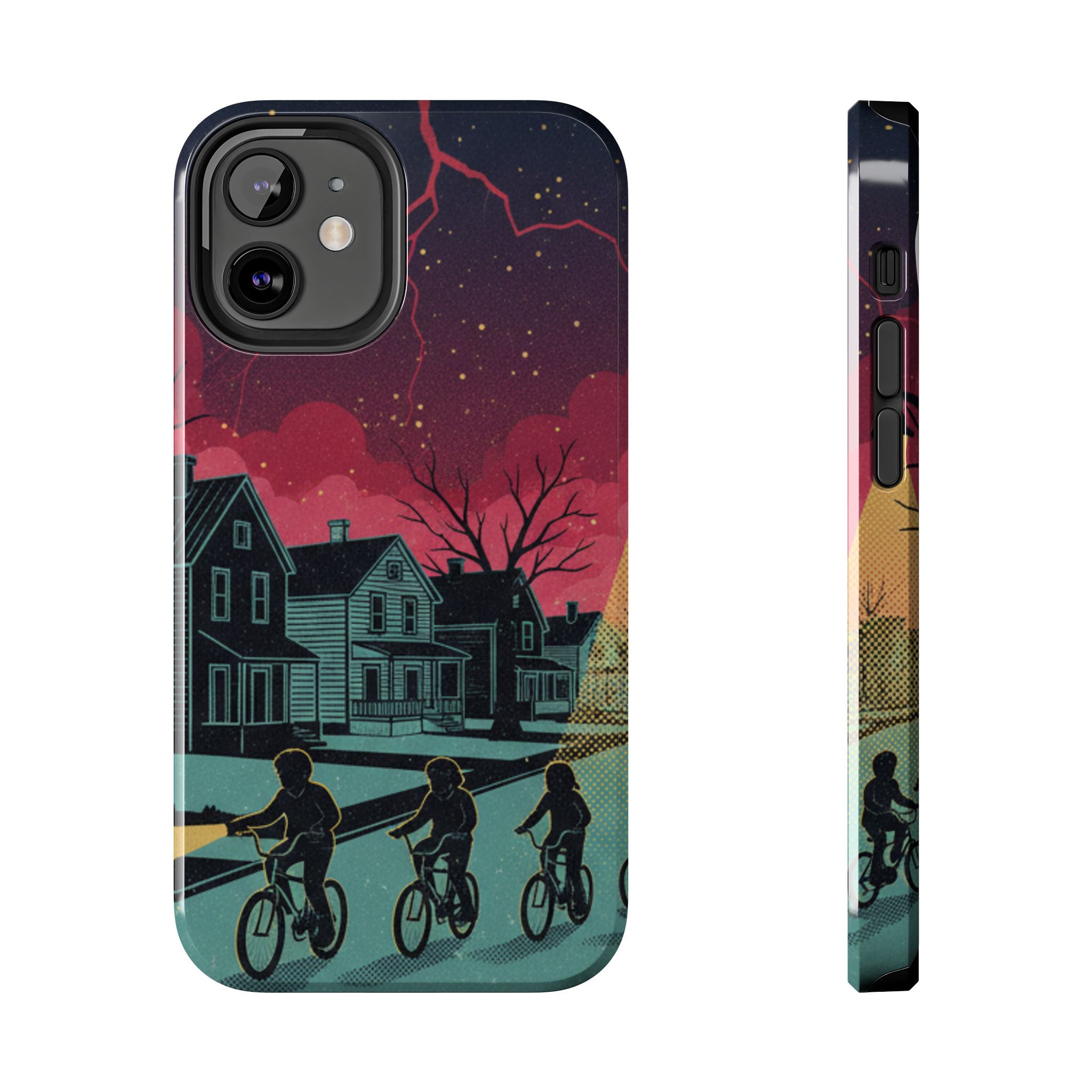 Tough Phone Case — Nostalgic Night Bike Ride Sky Design