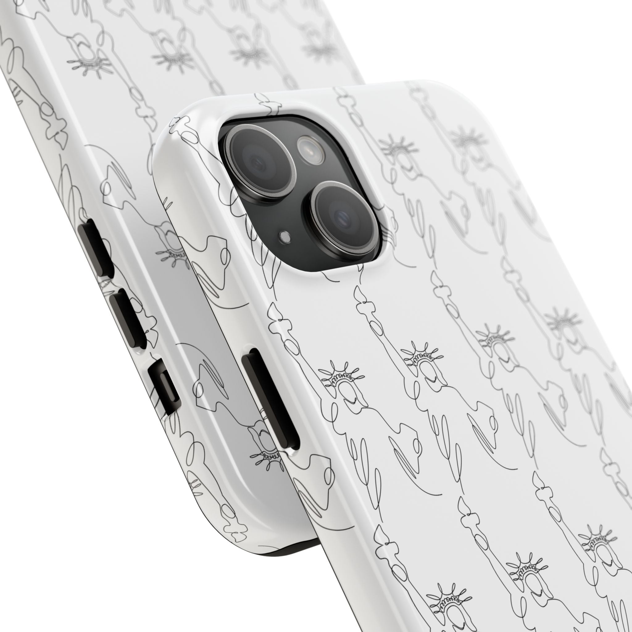 Statue of Liberty Sketch Tough Phone Case — Minimal Patriotic iPhone Cover