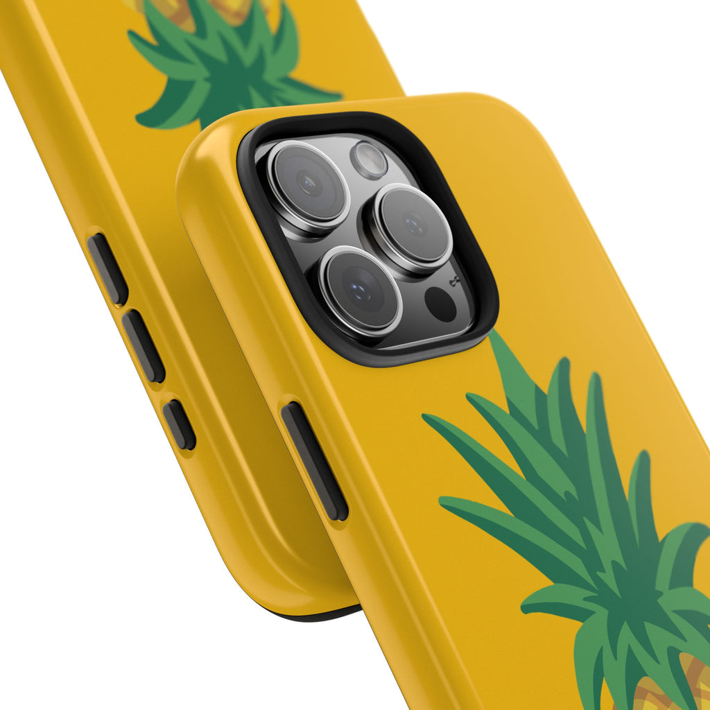 Pineapple Tough Phone Case — Bright Yellow Protective Phone Cover