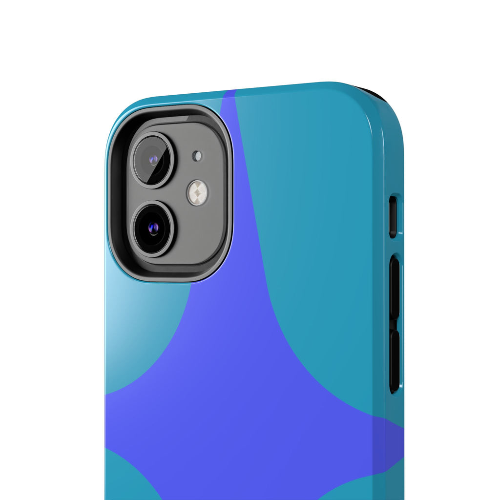 Teal & Indigo Starburst Tough Phone Case — Durable Protective Phone Case