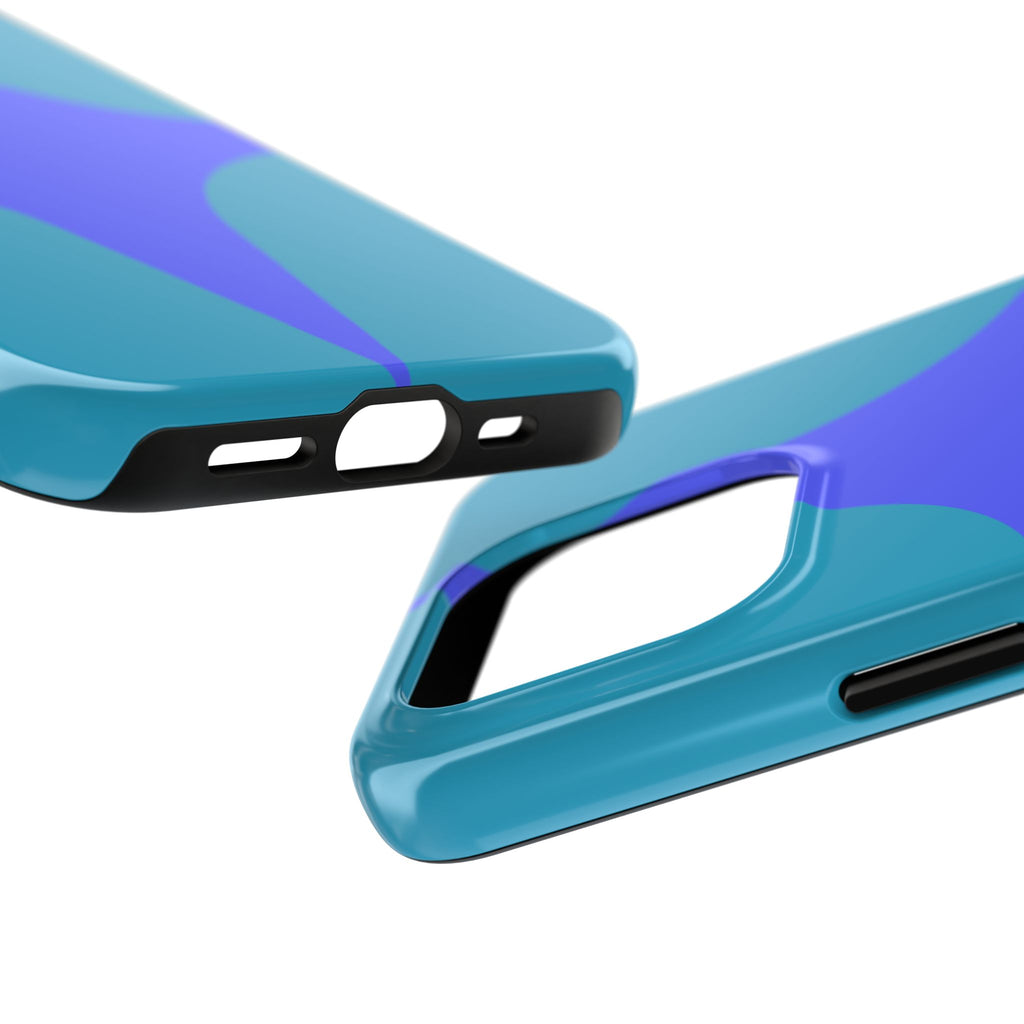 Teal & Indigo Starburst Tough Phone Case — Durable Protective Phone Case