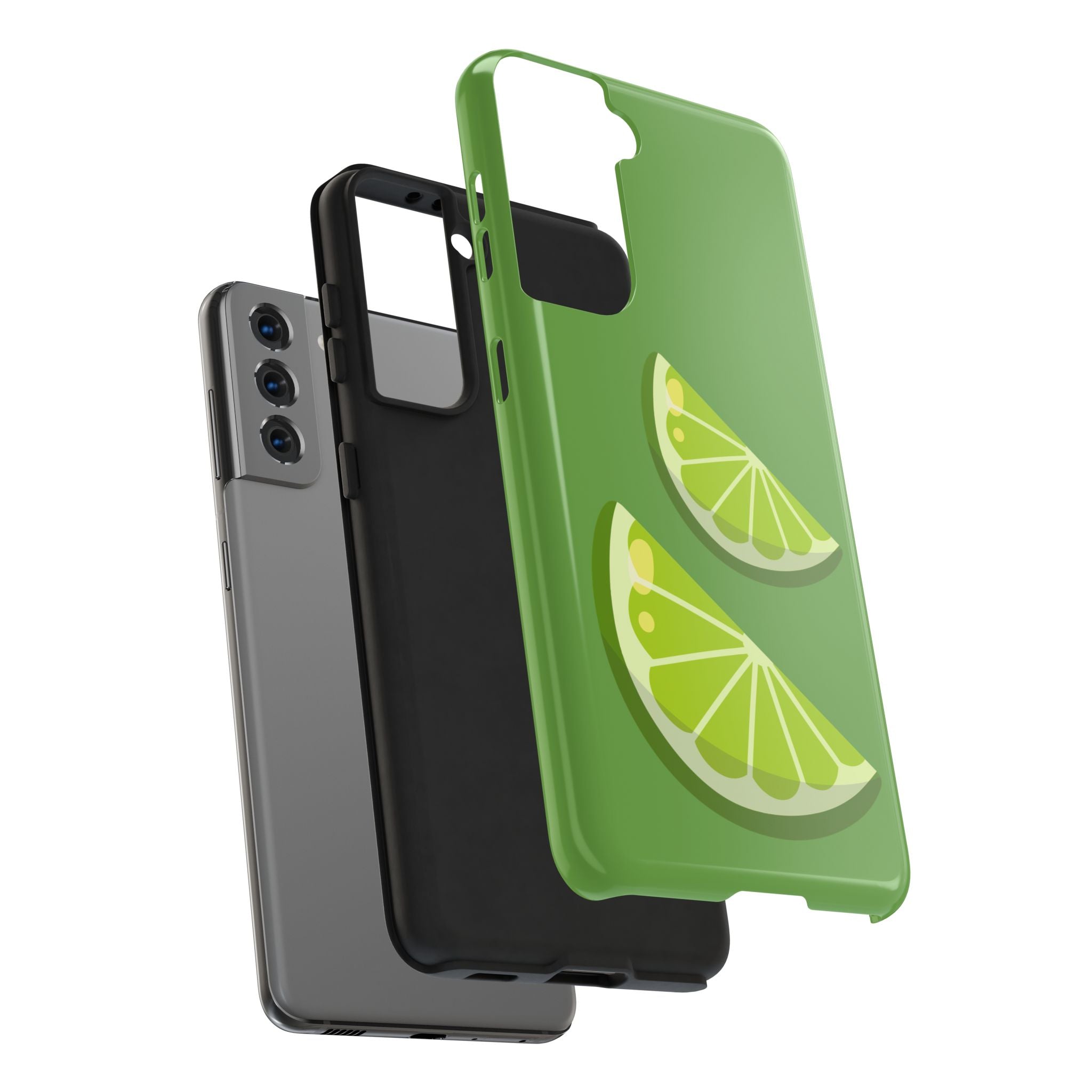 Lime Slice Tough Phone Case — Bright Green Citrus Protective Cover