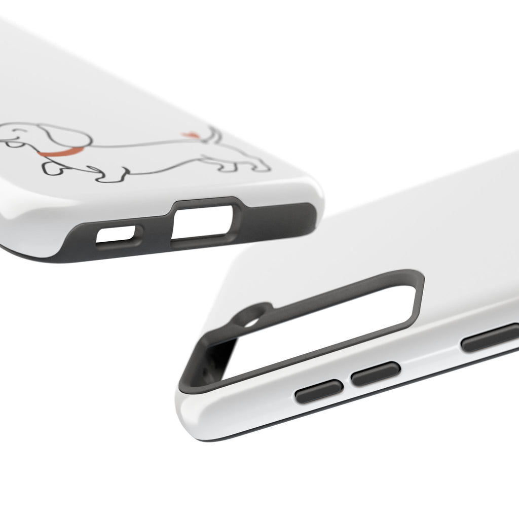 Dachshund Heart Tough Phone Case – Cute Wiener Dog Protective Phone Cover