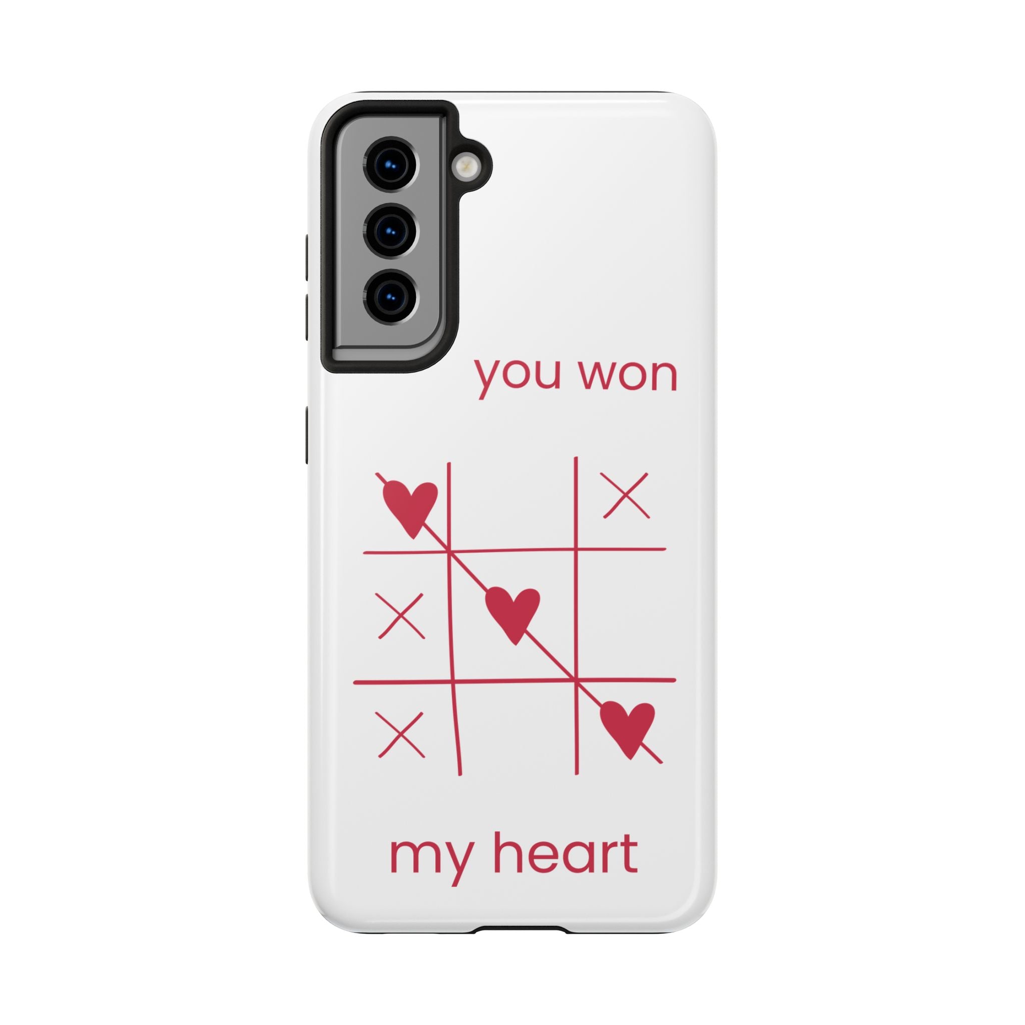 Tough Phone Case — "You Won My Heart" Tic-Tac-Toe Valentine Phone Cover