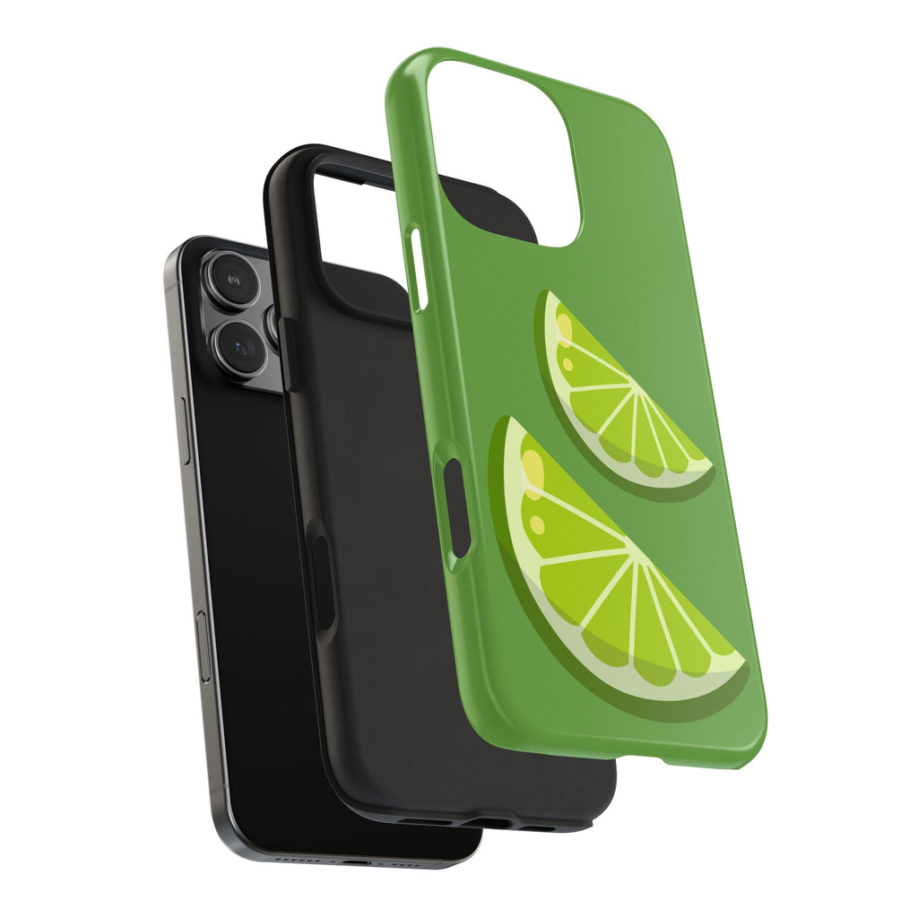 Lime Slice Tough Phone Case — Bright Green Citrus Protective Cover