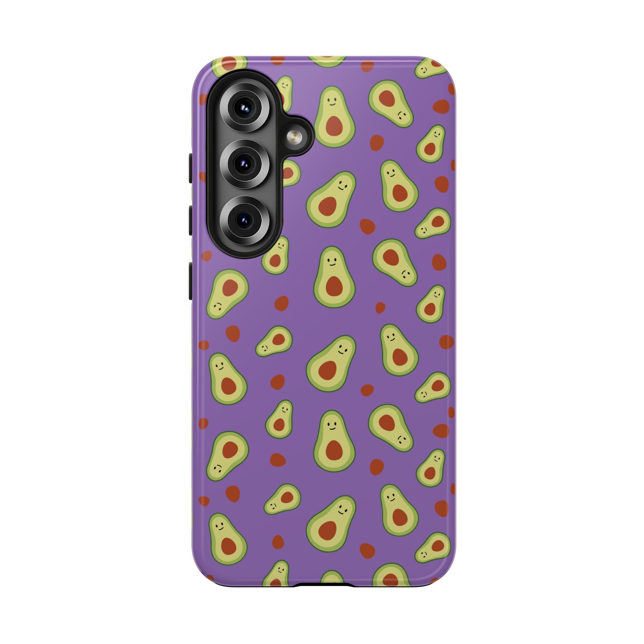 Avocado Pattern Tough Phone Case — Cute Purple Avocado Phone Cover