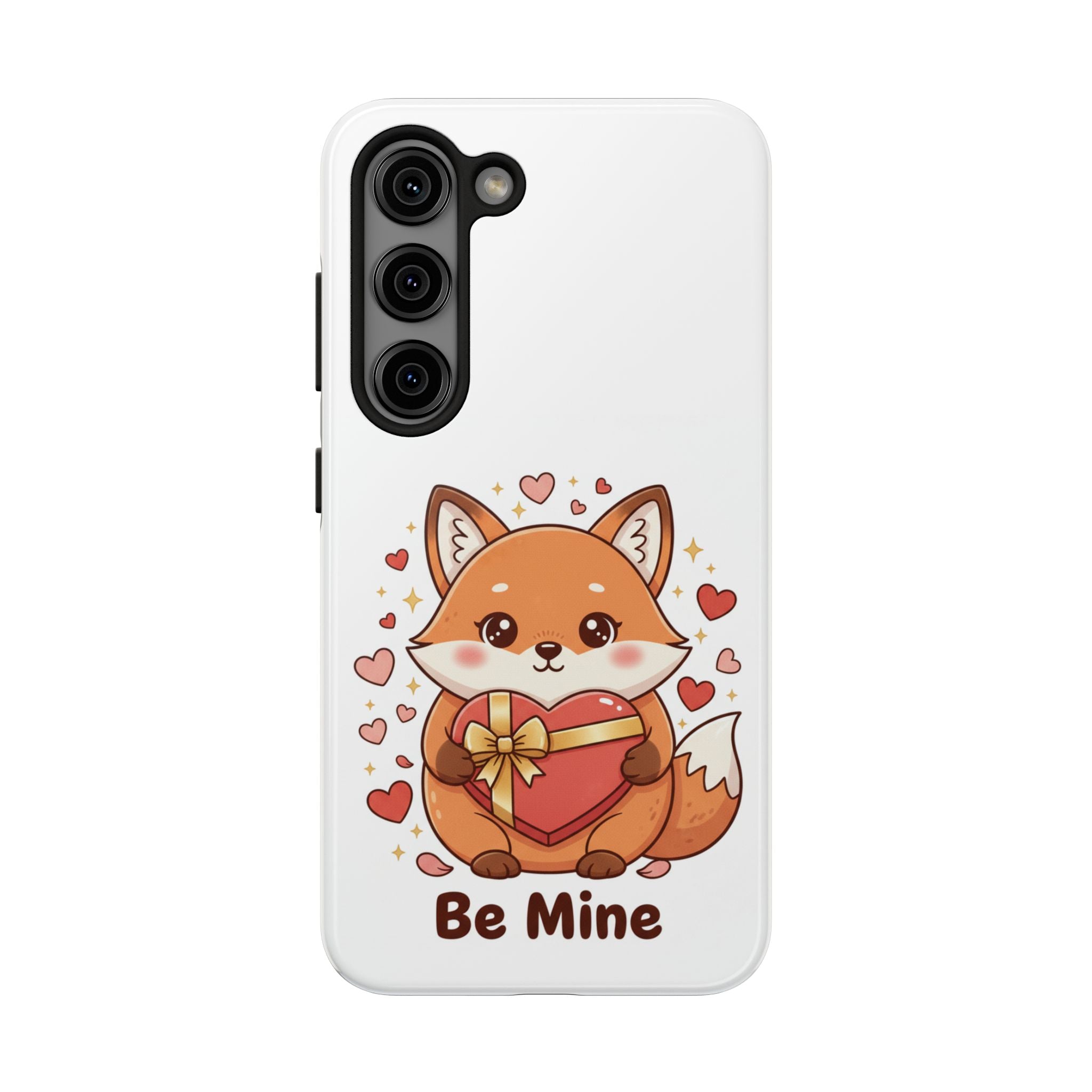 Phone Case — Cute Valentine Fox 'Be Mine' Protective Tough Case
