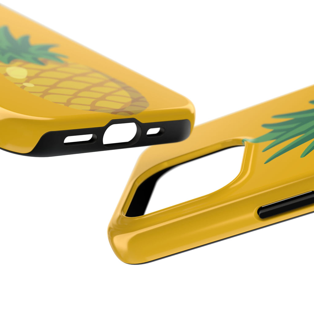 Pineapple Tough Phone Case — Bright Yellow Protective Phone Cover