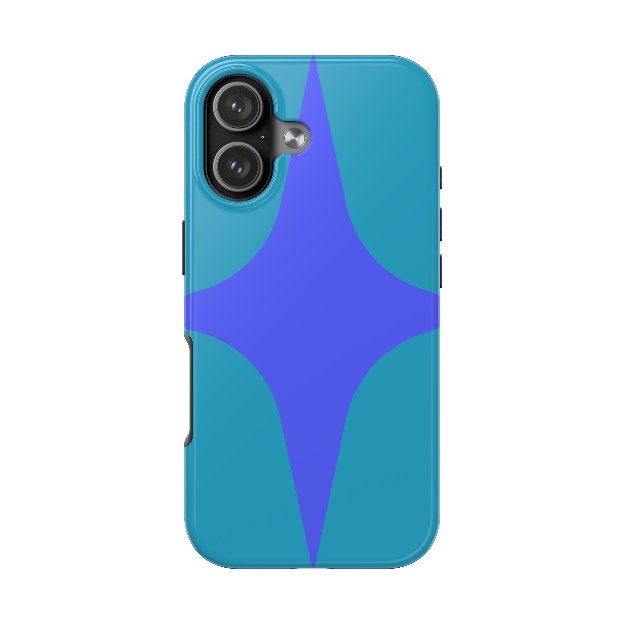 Teal & Indigo Starburst Tough Phone Case — Durable Protective Phone Case