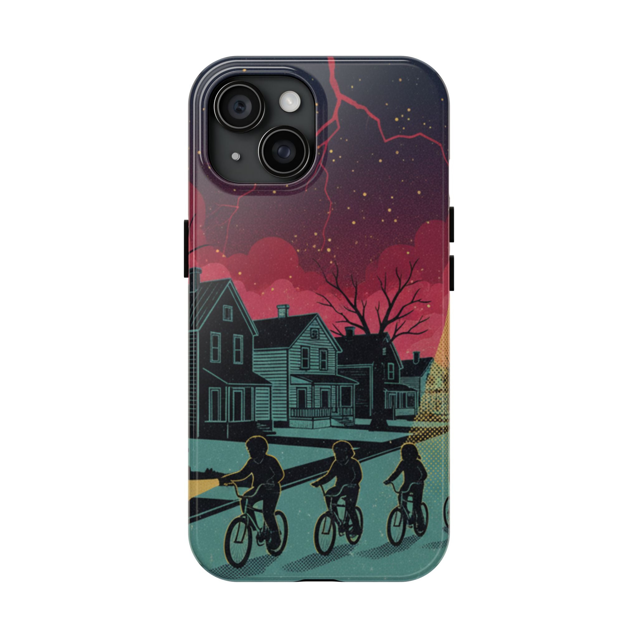 Tough Phone Case — Nostalgic Night Bike Ride Sky Design