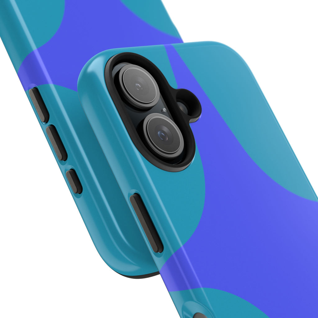 Teal & Indigo Starburst Tough Phone Case — Durable Protective Phone Case