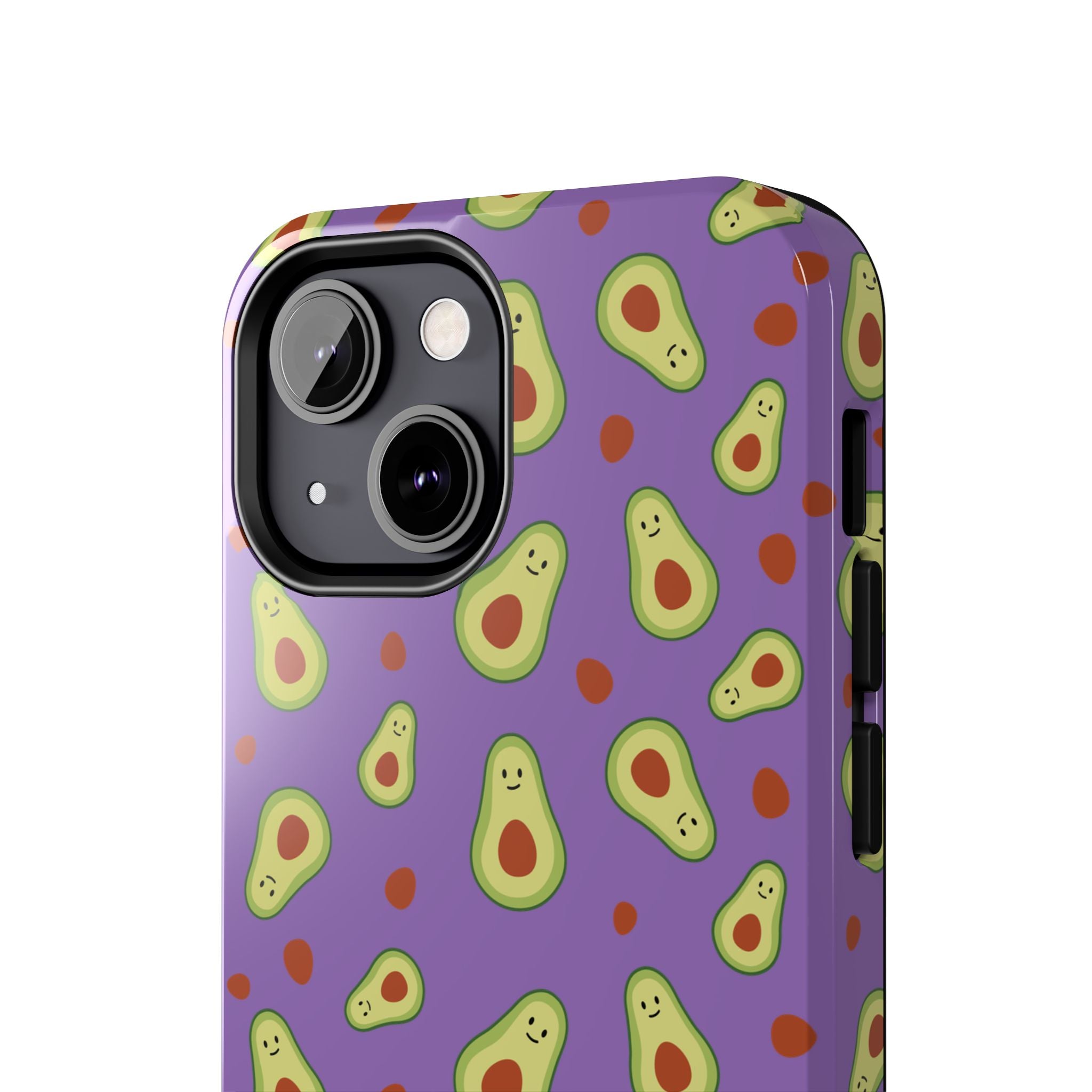 Avocado Pattern Tough Phone Case — Cute Purple Avocado Phone Cover