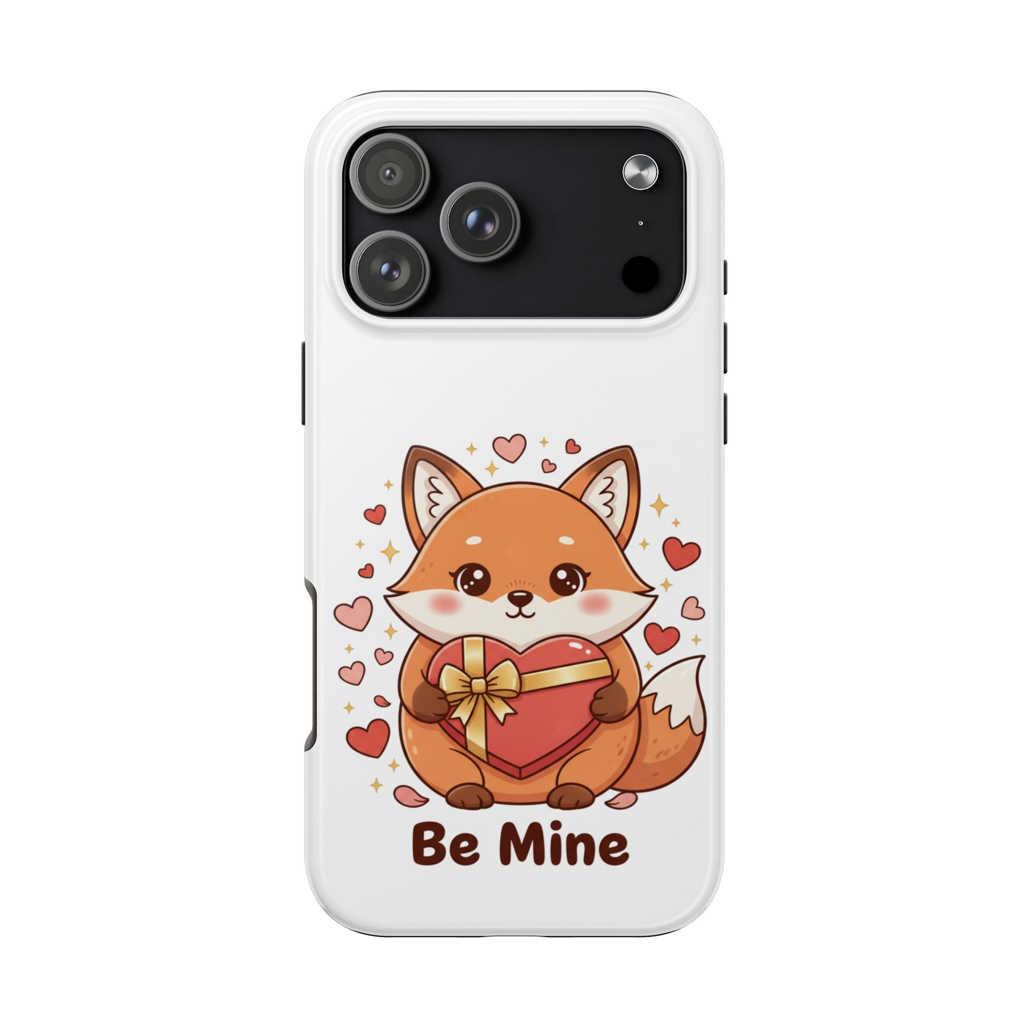 Phone Case — Cute Valentine Fox 'Be Mine' Protective Tough Case