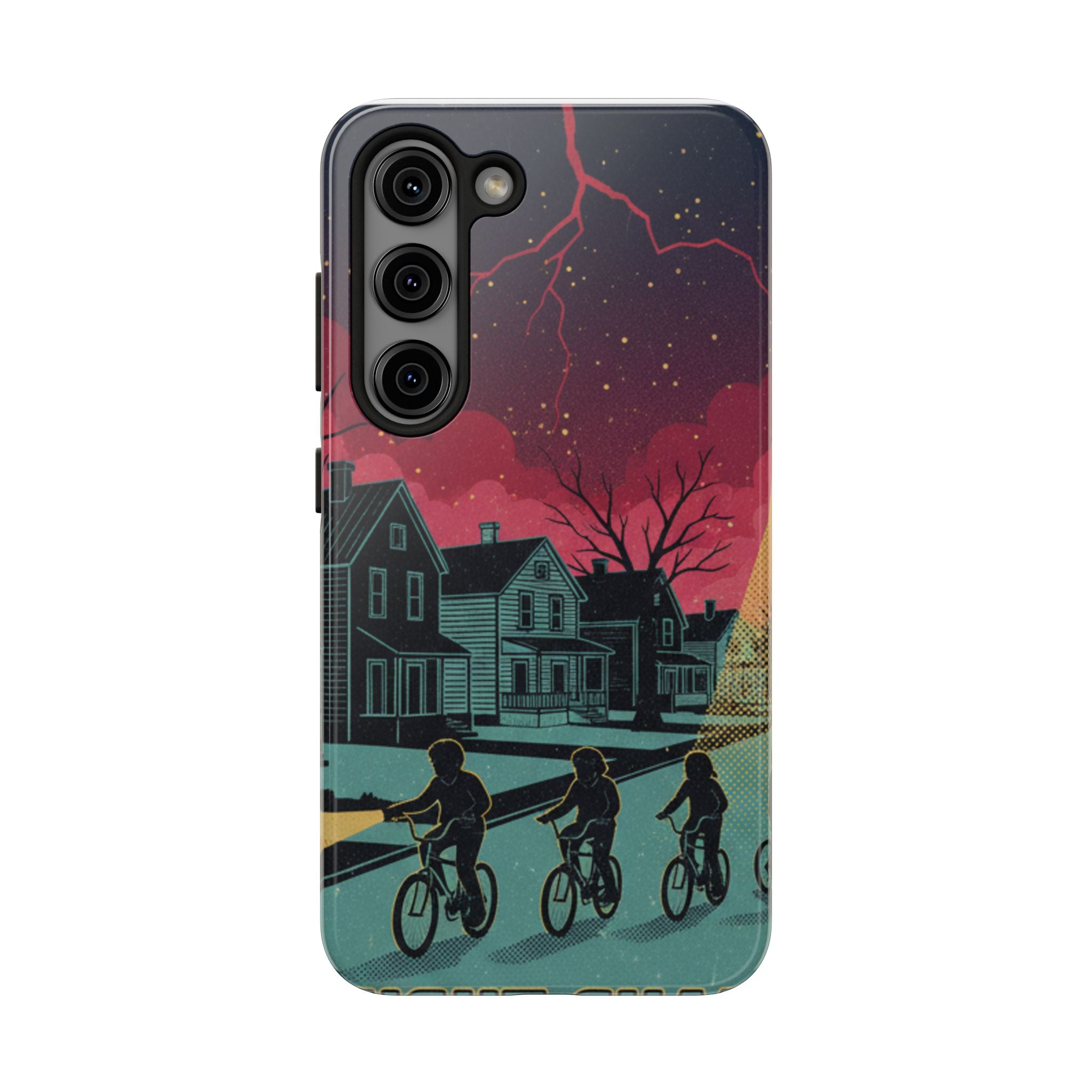 Tough Phone Case — Nostalgic Night Bike Ride Sky Design