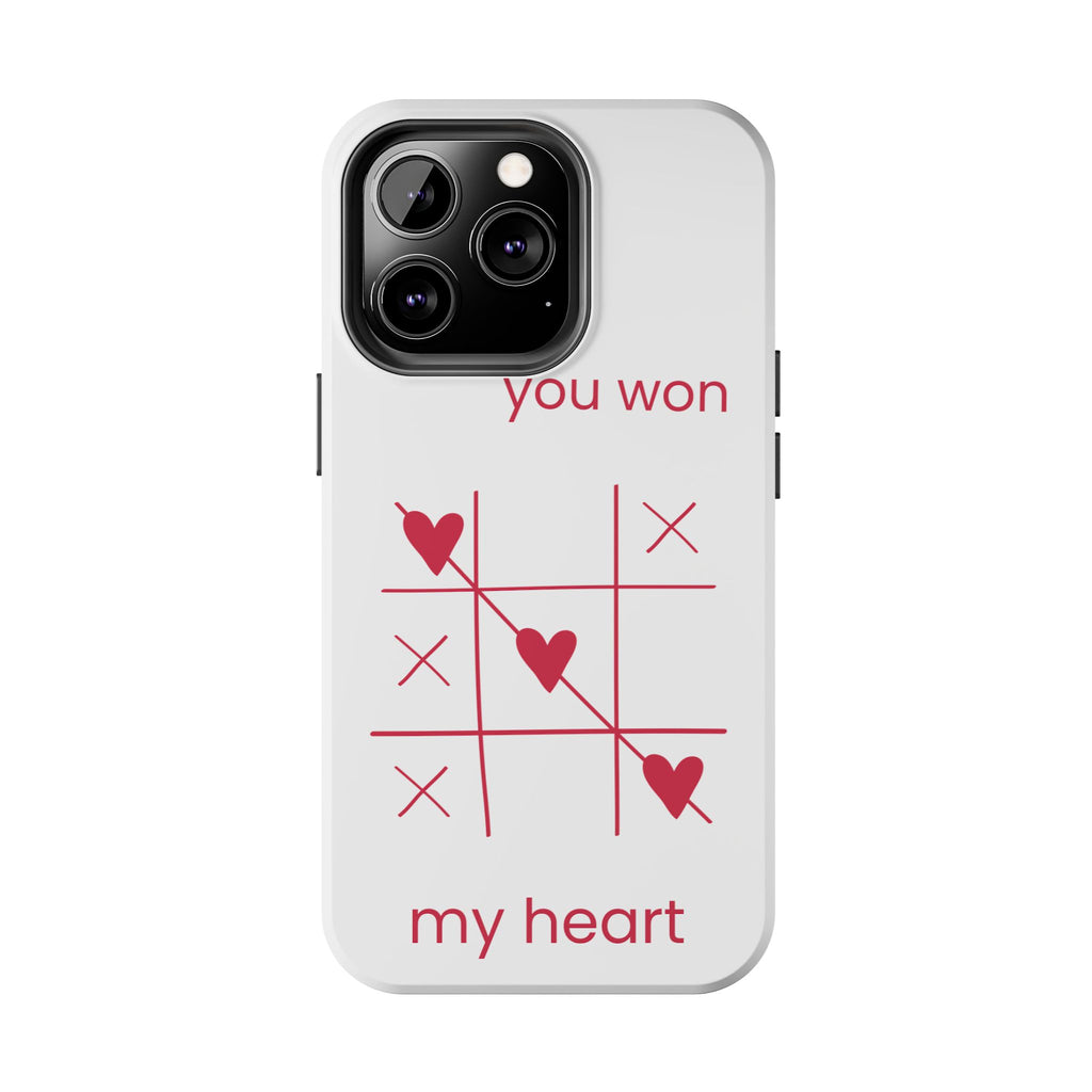 Tough Phone Case — "You Won My Heart" Tic-Tac-Toe Valentine Phone Cover