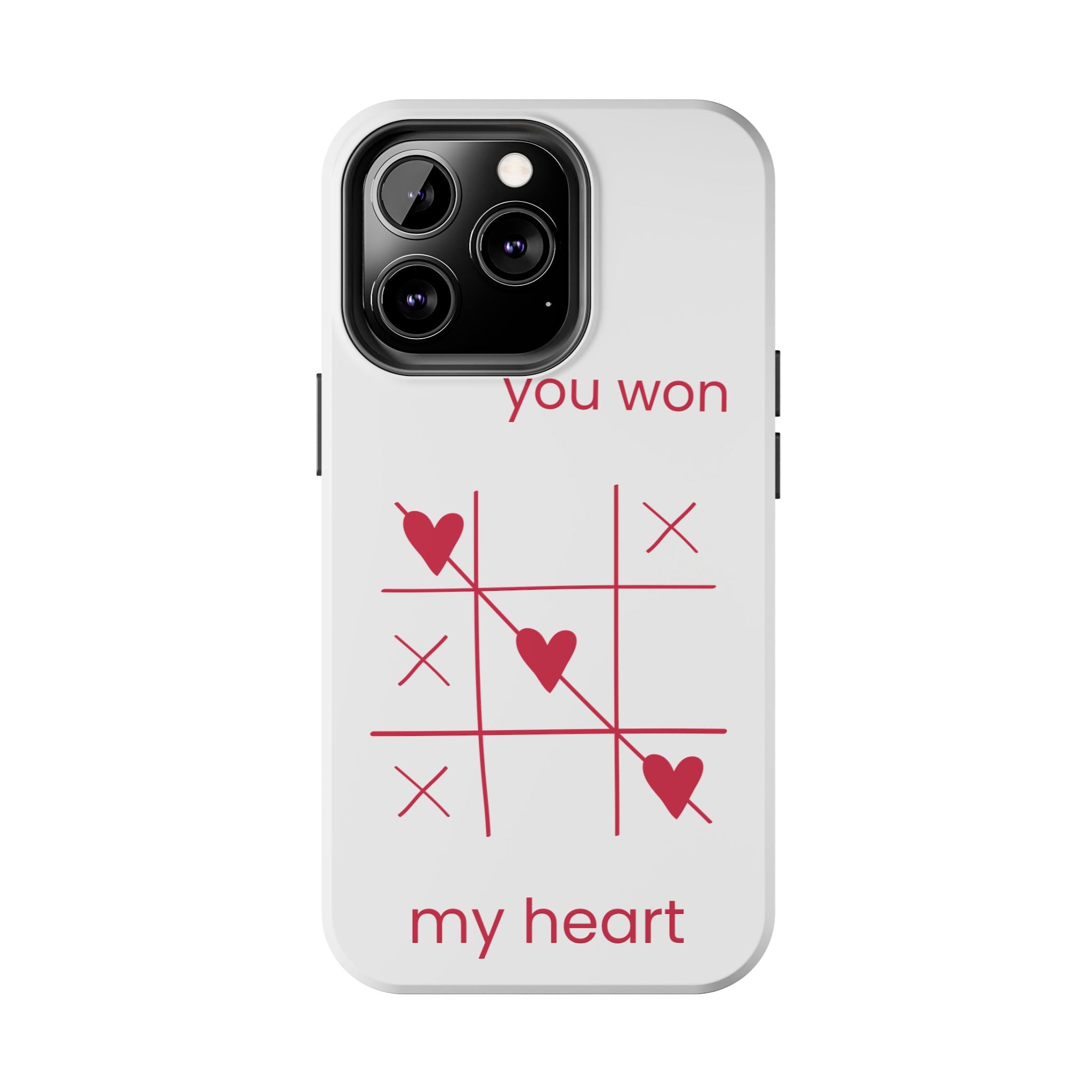 Tough Phone Case — "You Won My Heart" Tic-Tac-Toe Valentine Phone Cover