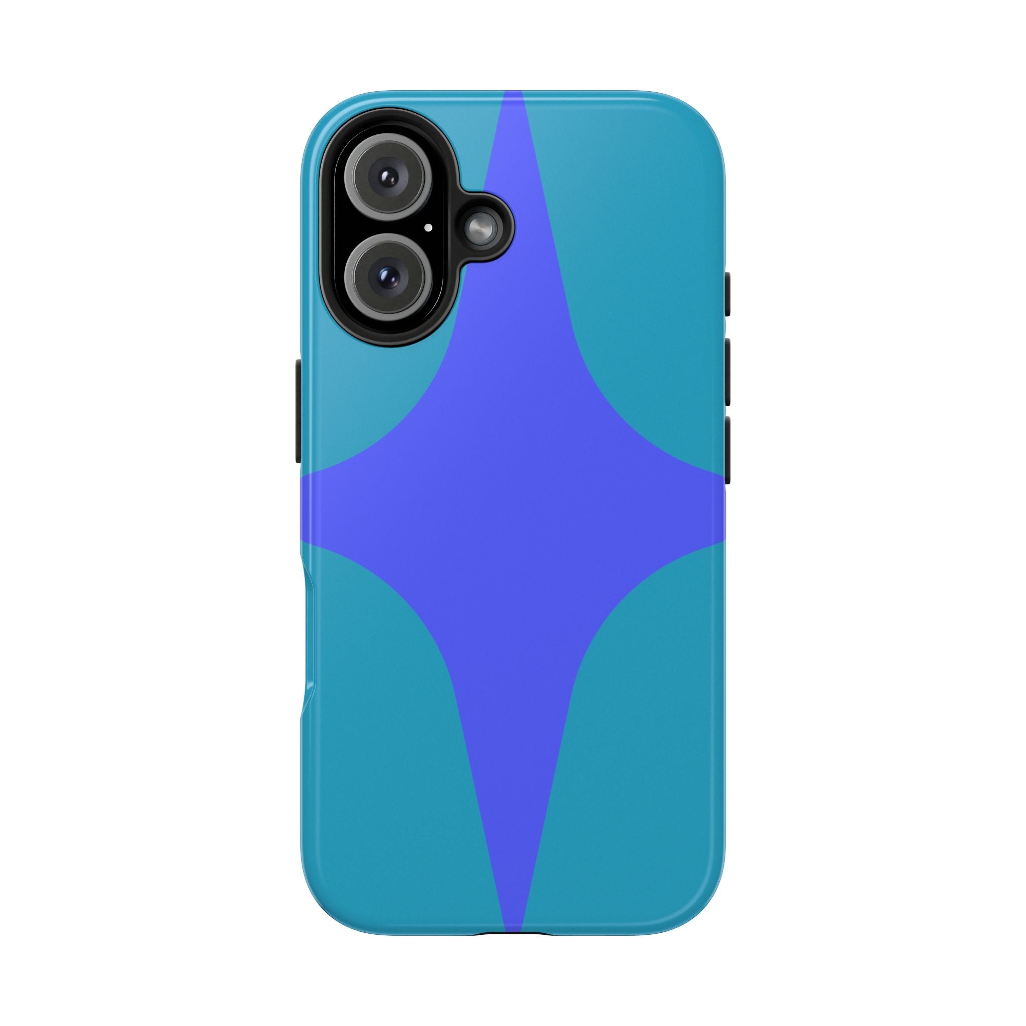 Teal & Indigo Starburst Tough Phone Case — Durable Protective Phone Case