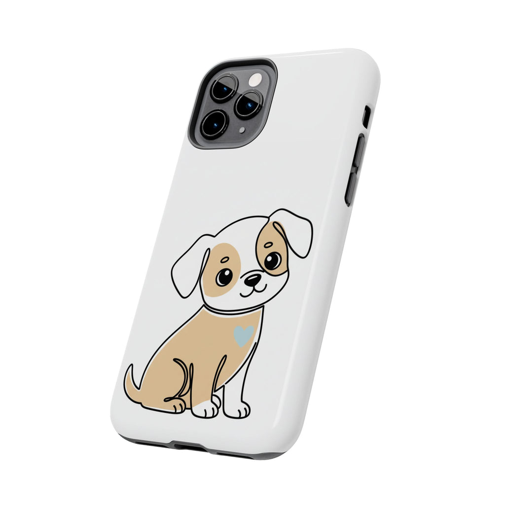 Cute Puppy Tough Phone Case – Cartoon Dog Protective Phone Cover
