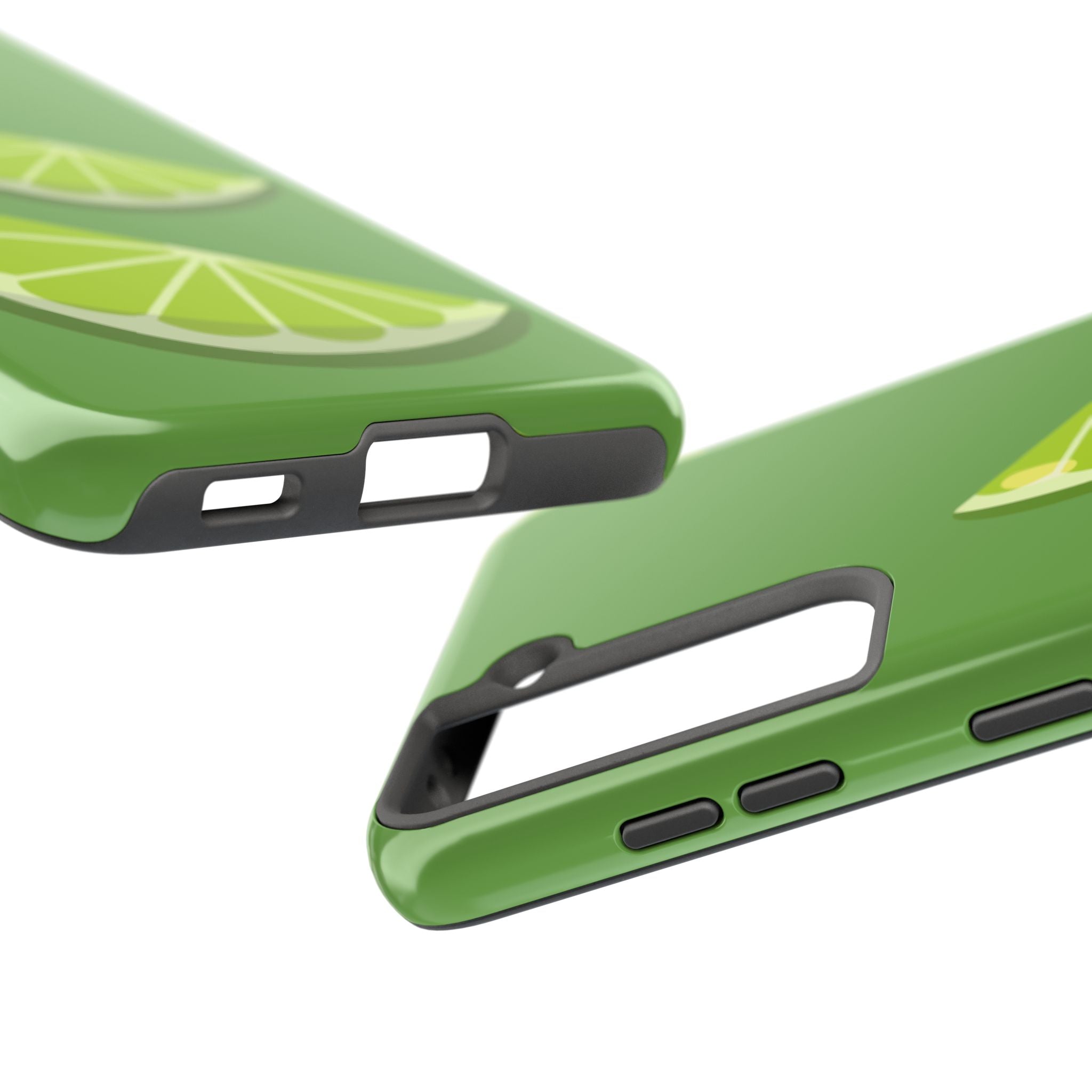 Lime Slice Tough Phone Case — Bright Green Citrus Protective Cover