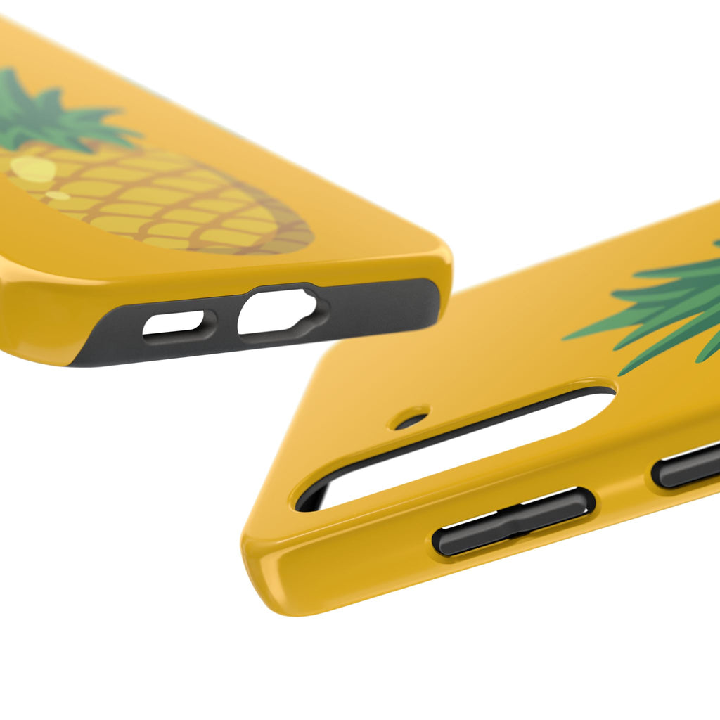 Pineapple Tough Phone Case — Bright Yellow Protective Phone Cover
