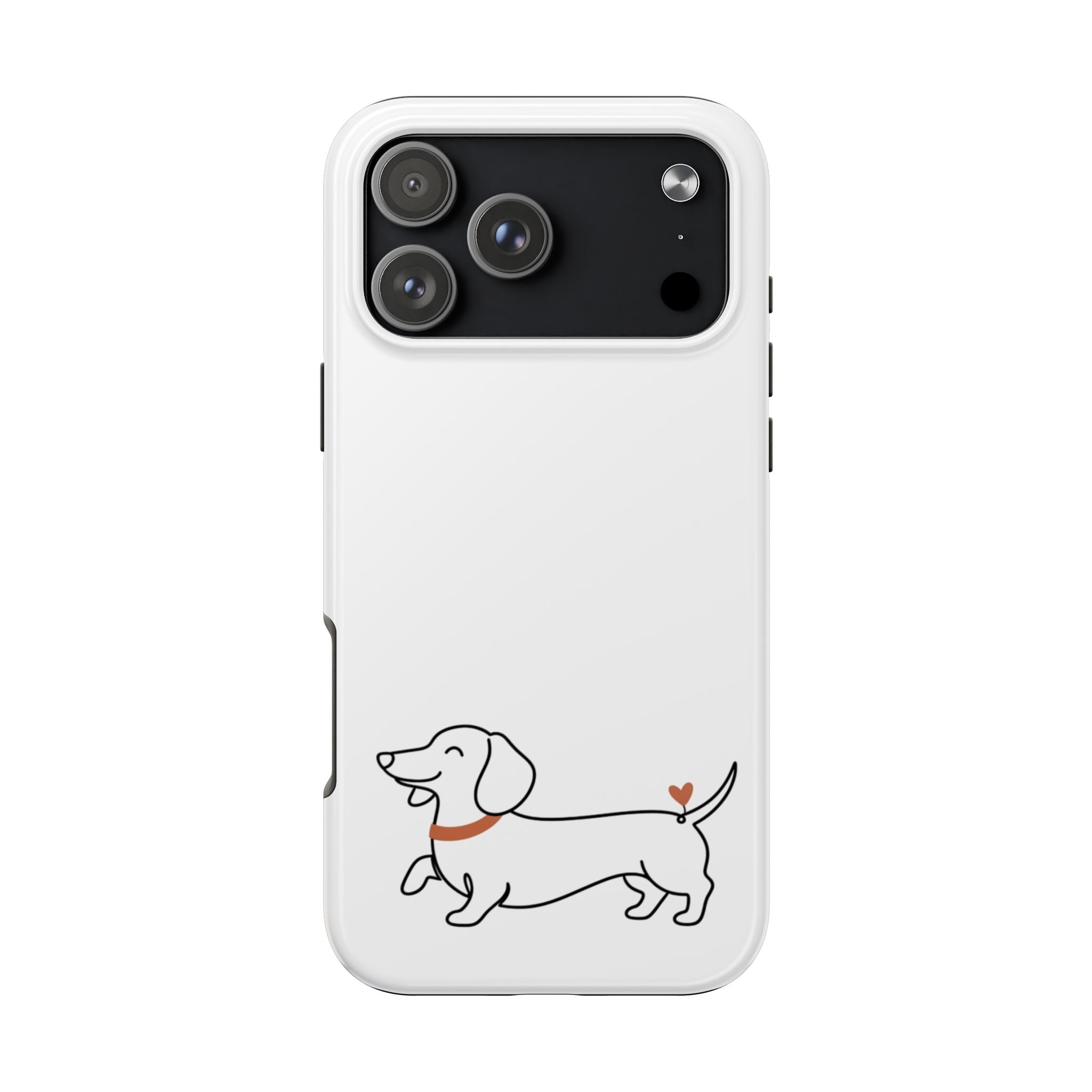 Dachshund Heart Tough Phone Case – Cute Wiener Dog Protective Phone Cover