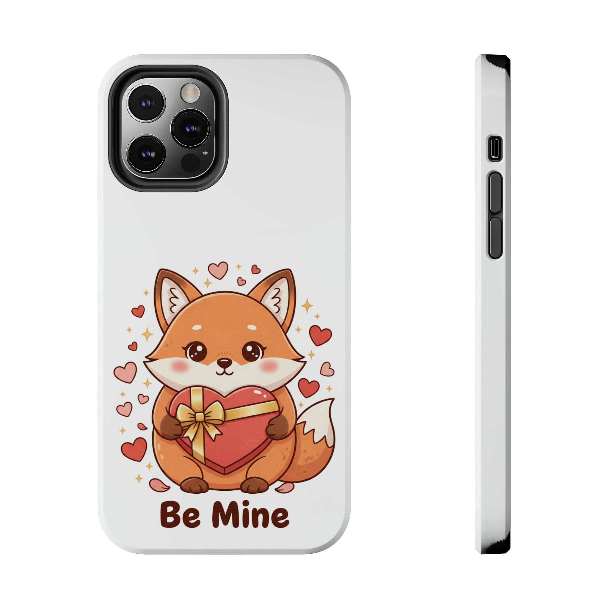 Phone Case — Cute Valentine Fox 'Be Mine' Protective Tough Case