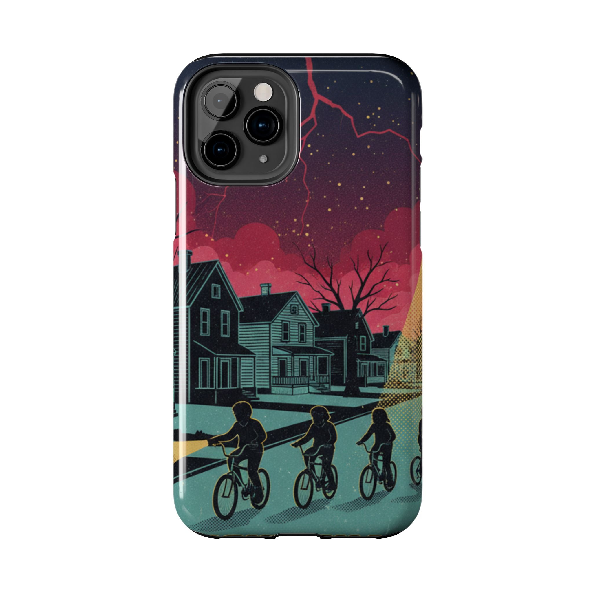 Tough Phone Case — Nostalgic Night Bike Ride Sky Design