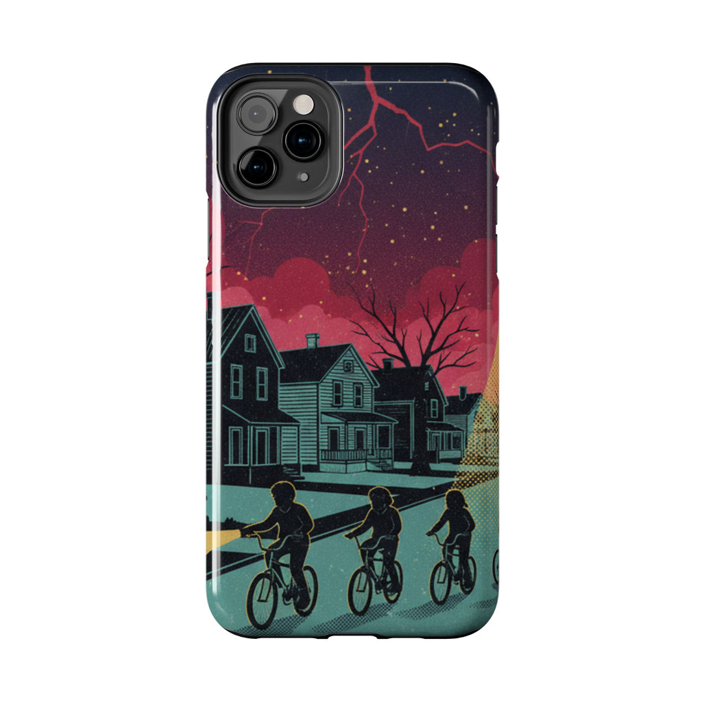 Tough Phone Case — Nostalgic Night Bike Ride Sky Design