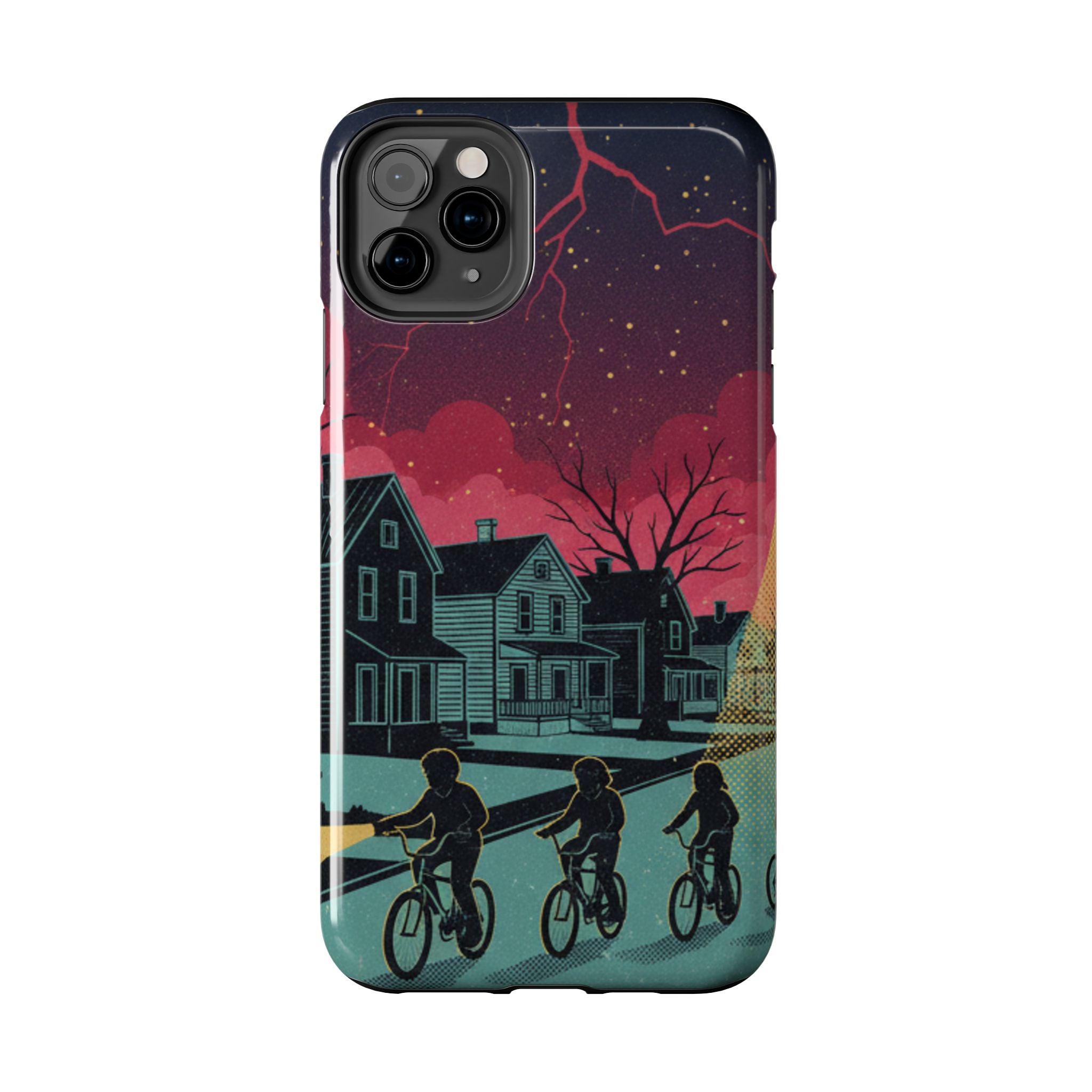 Tough Phone Case — Nostalgic Night Bike Ride Sky Design