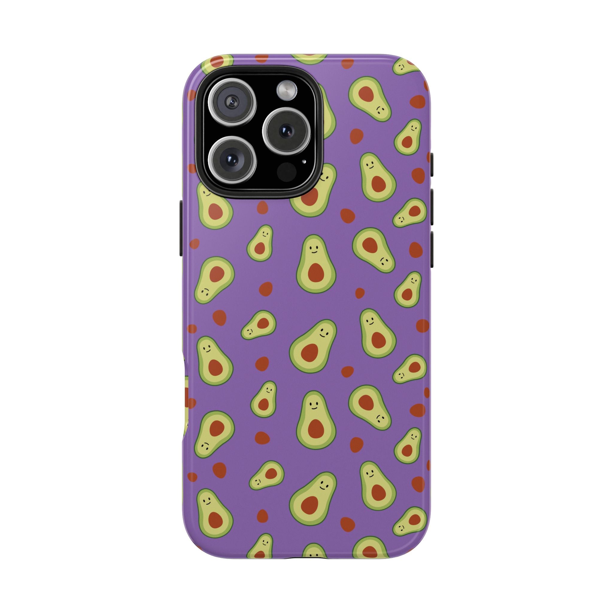 Avocado Pattern Tough Phone Case — Cute Purple Avocado Phone Cover