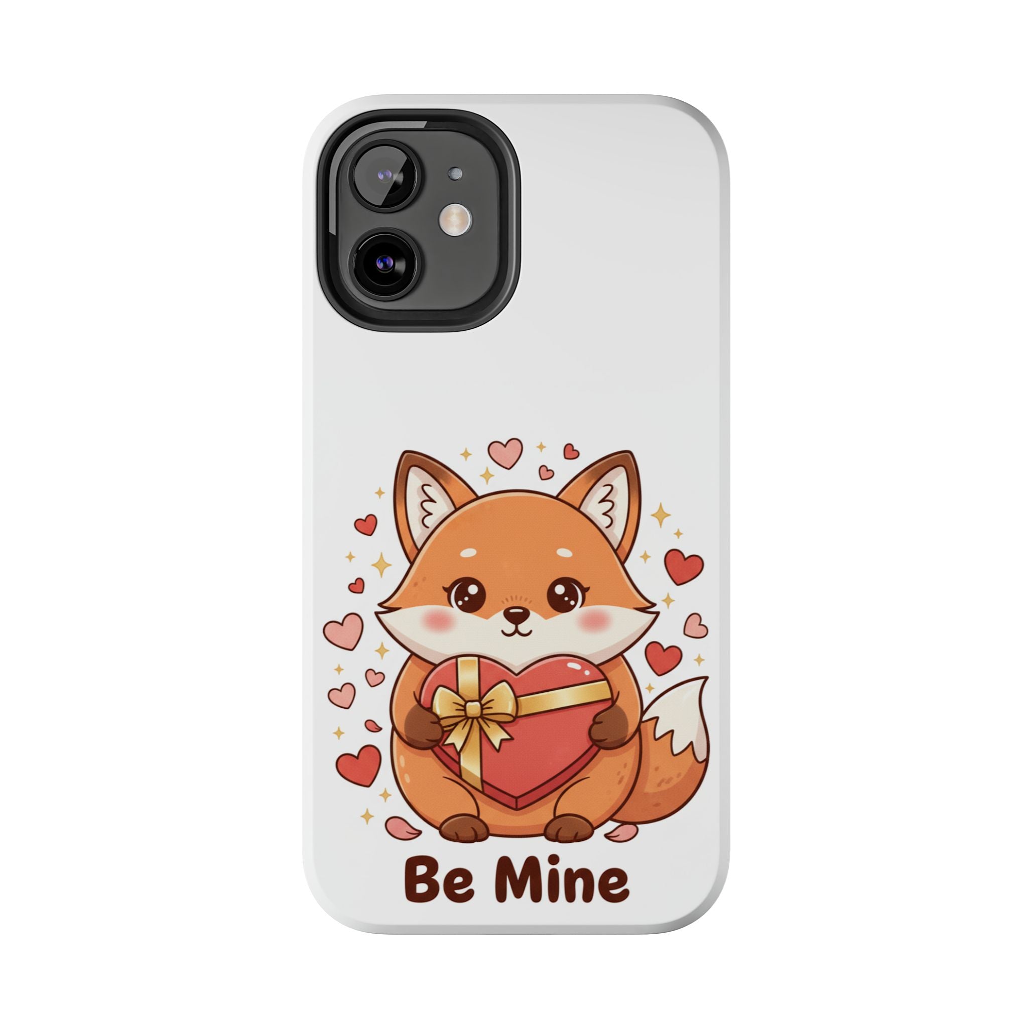 Phone Case — Cute Valentine Fox 'Be Mine' Protective Tough Case