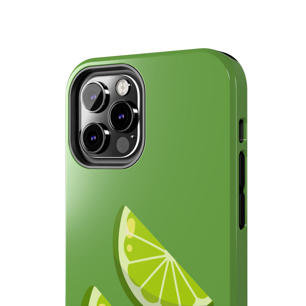 Lime Slice Tough Phone Case — Bright Green Citrus Protective Cover