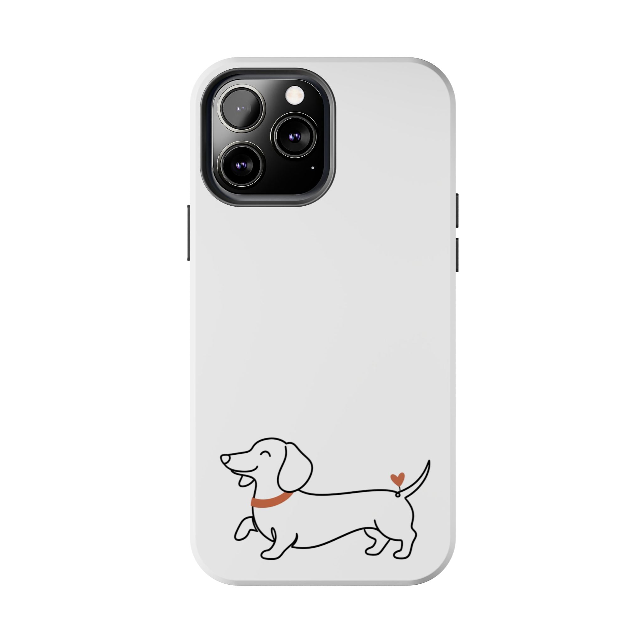 Dachshund Heart Tough Phone Case – Cute Wiener Dog Protective Phone Cover