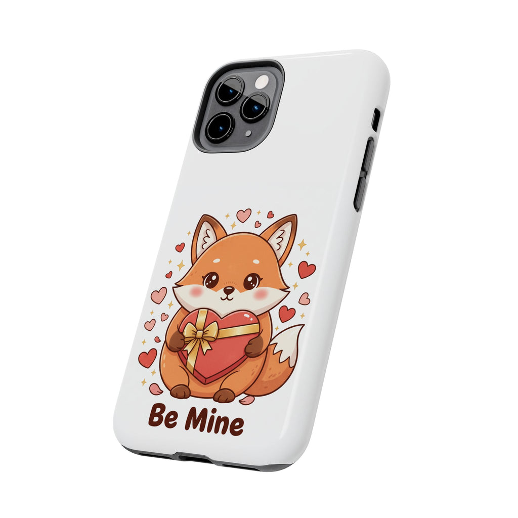 Phone Case — Cute Valentine Fox 'Be Mine' Protective Tough Case