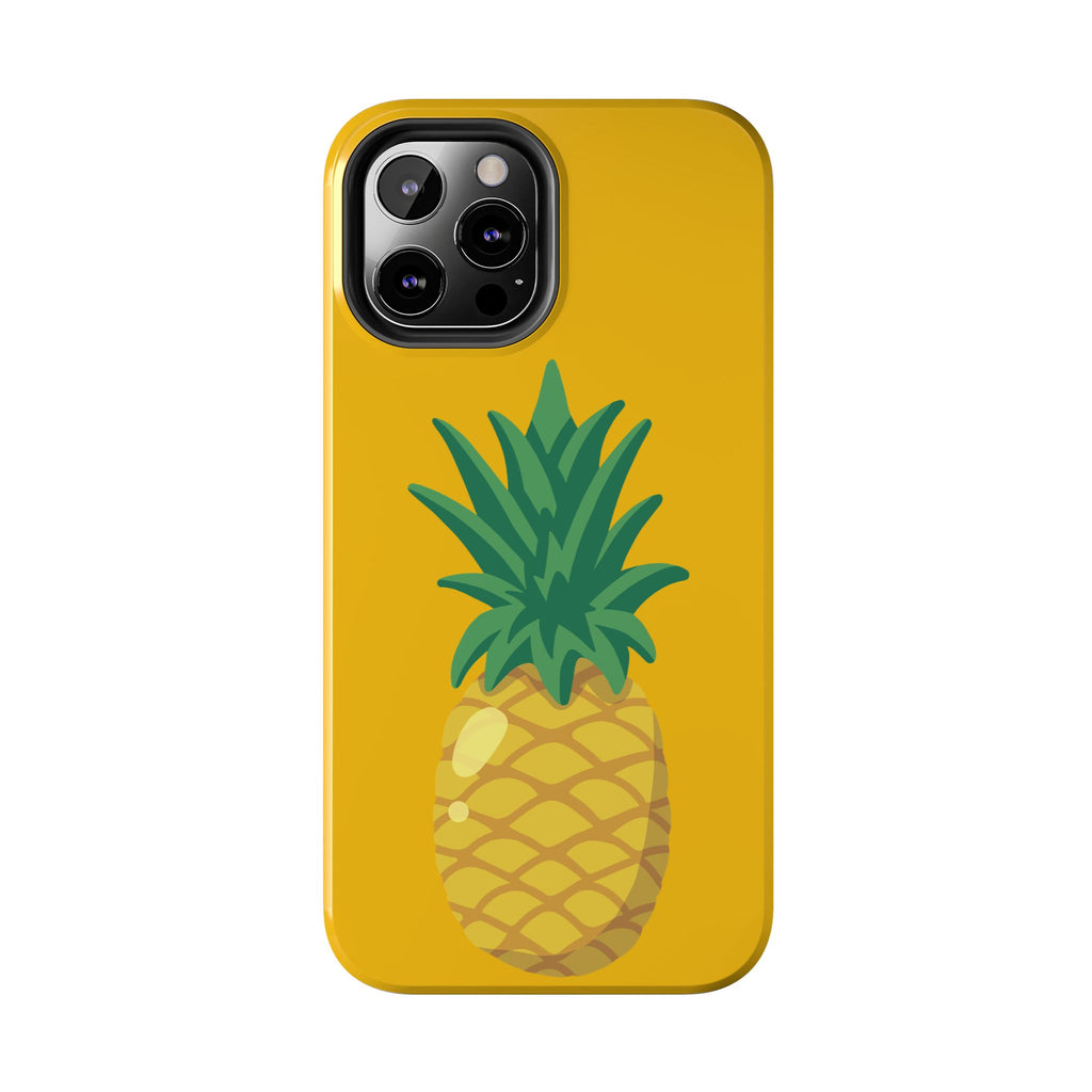 Pineapple Tough Phone Case — Bright Yellow Protective Phone Cover